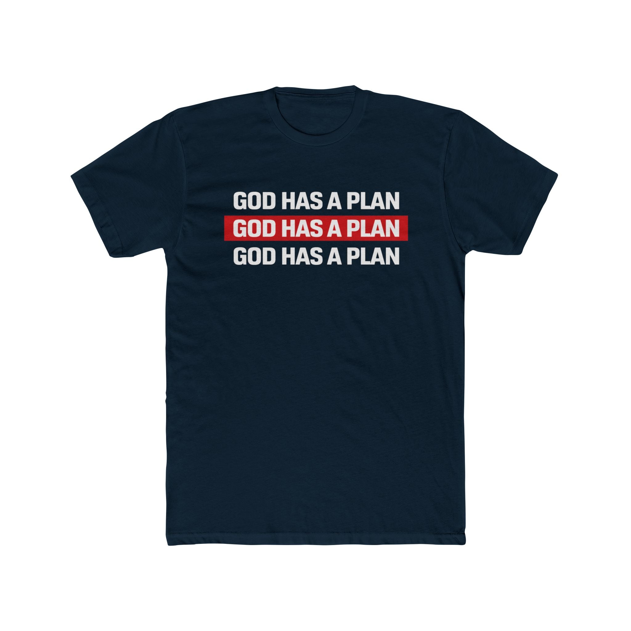 Mens God Has A Plan Tee - Inspirational Christian Message Shirt