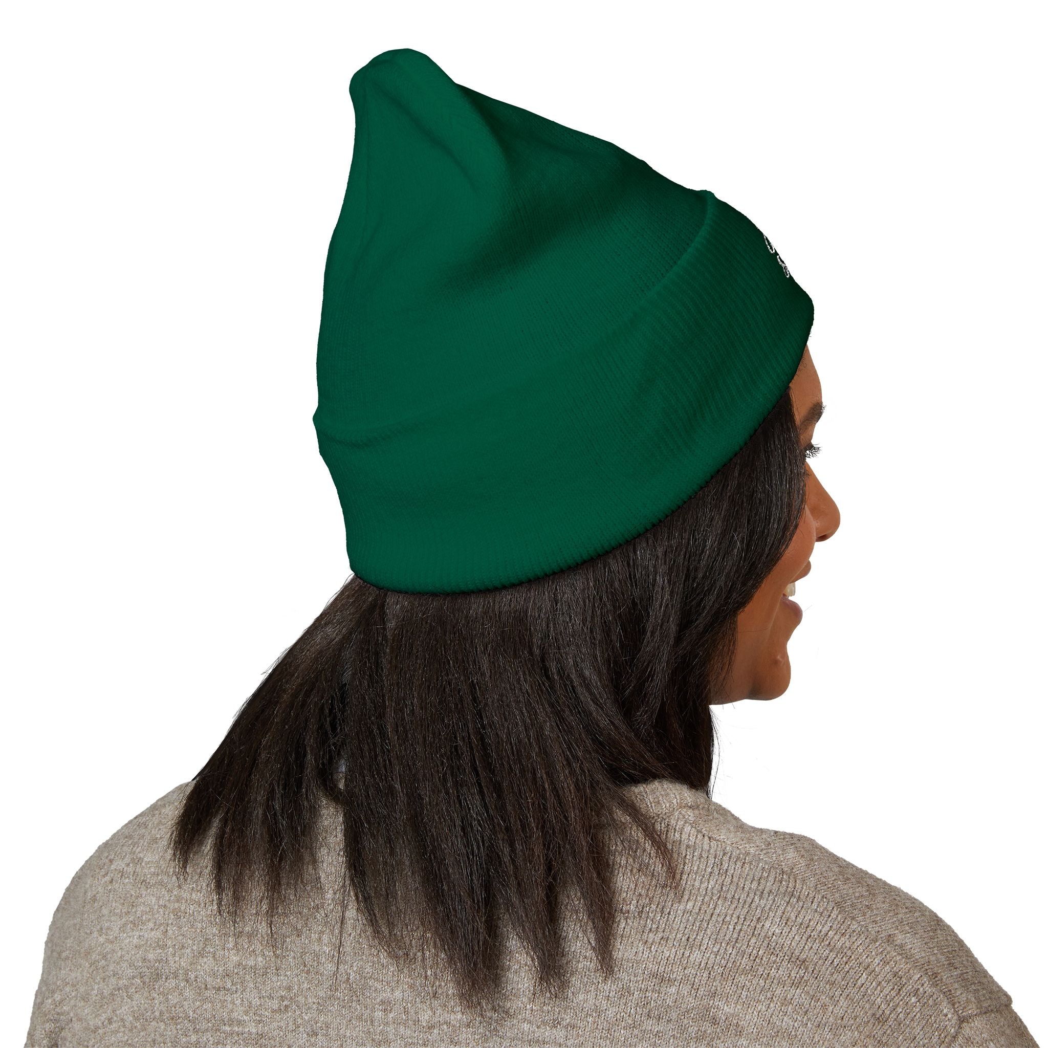 Embroidered Classic Cuffed Beanie — Minimal Script Logo