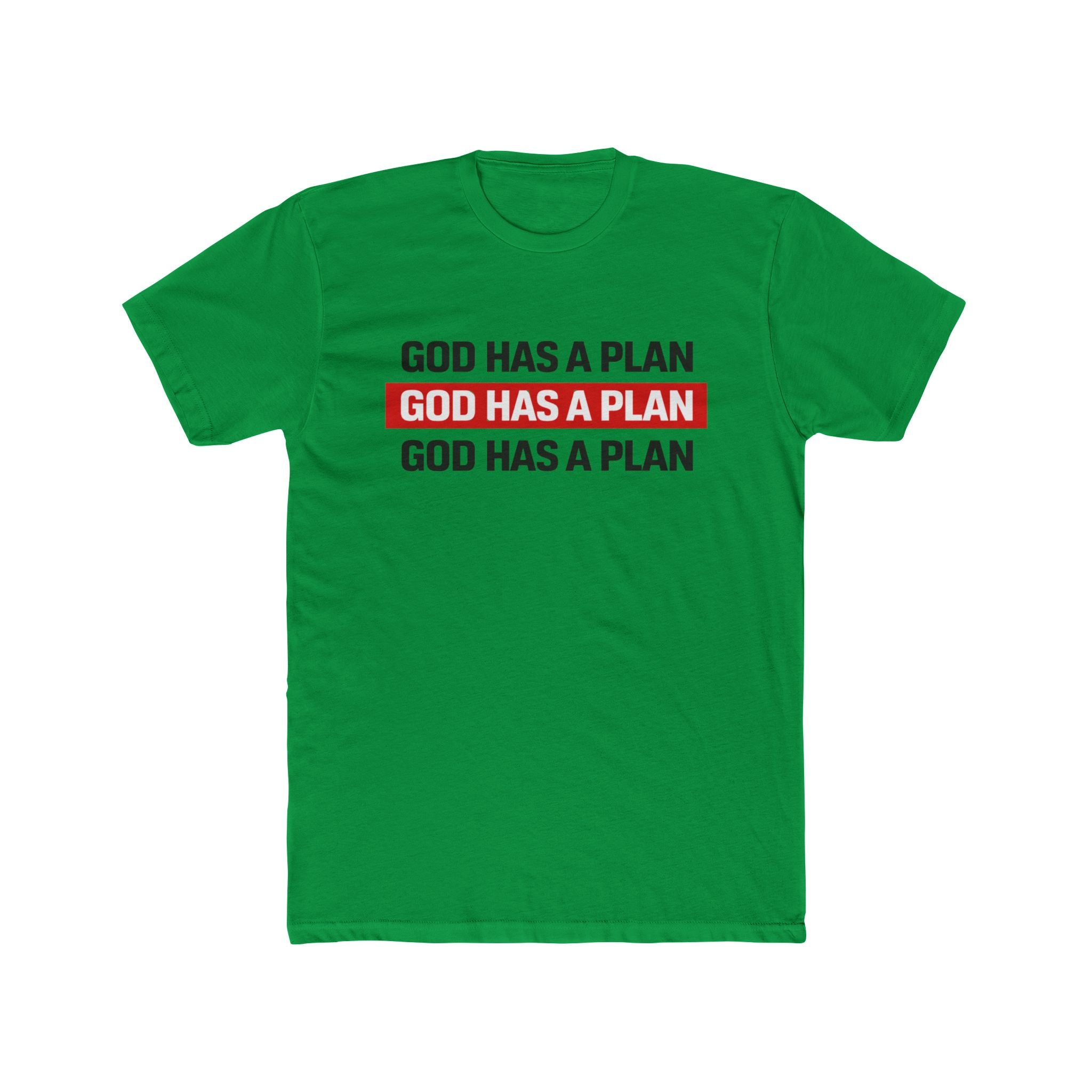 Mens God Has A Plan Tee - Inspirational Christian Message Shirt