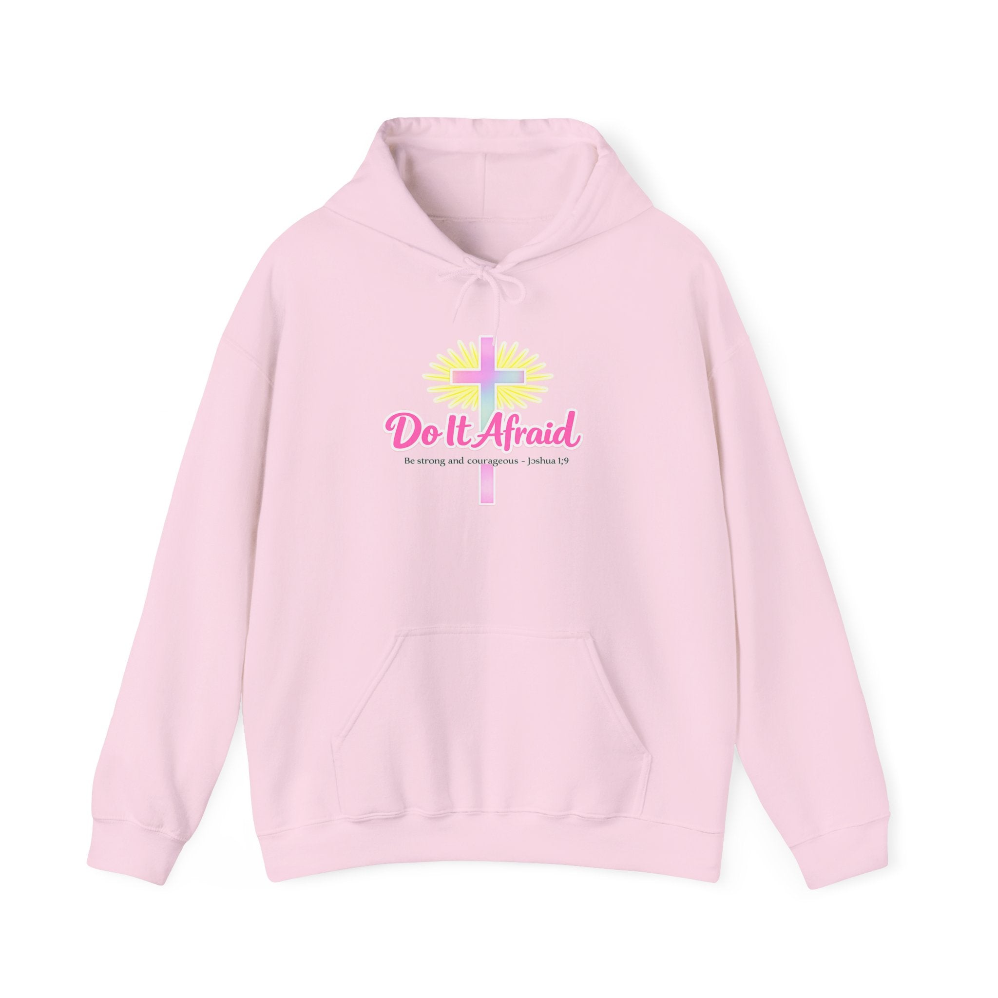 Women's Do It Afraid Cross Hoodie — Inspirational Christian Faith Hoodie