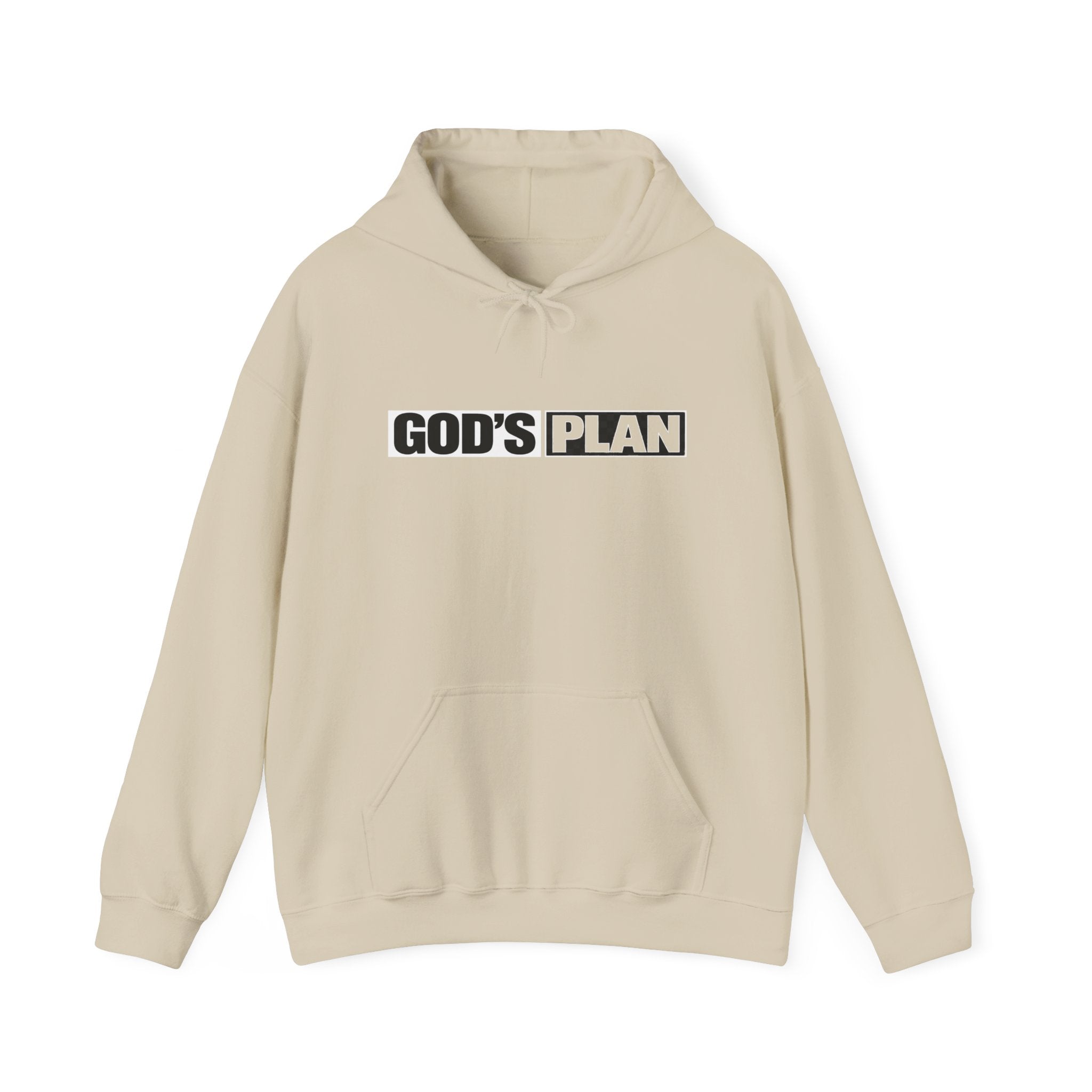 God's Plan Hoodie — Minimal Faith Graphic Hooded Sweatshirt