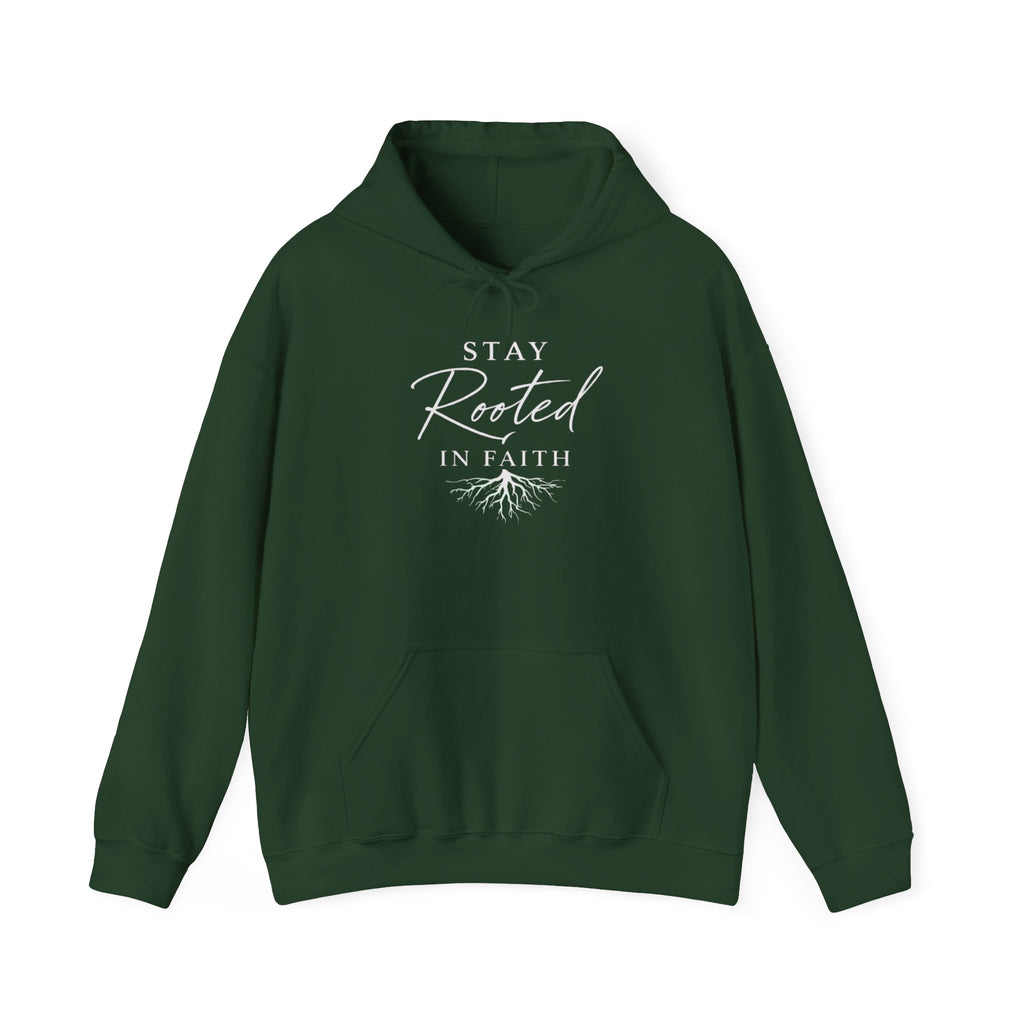 Faith Hoodie — "Stay Rooted in Faith" Graphic Pullover