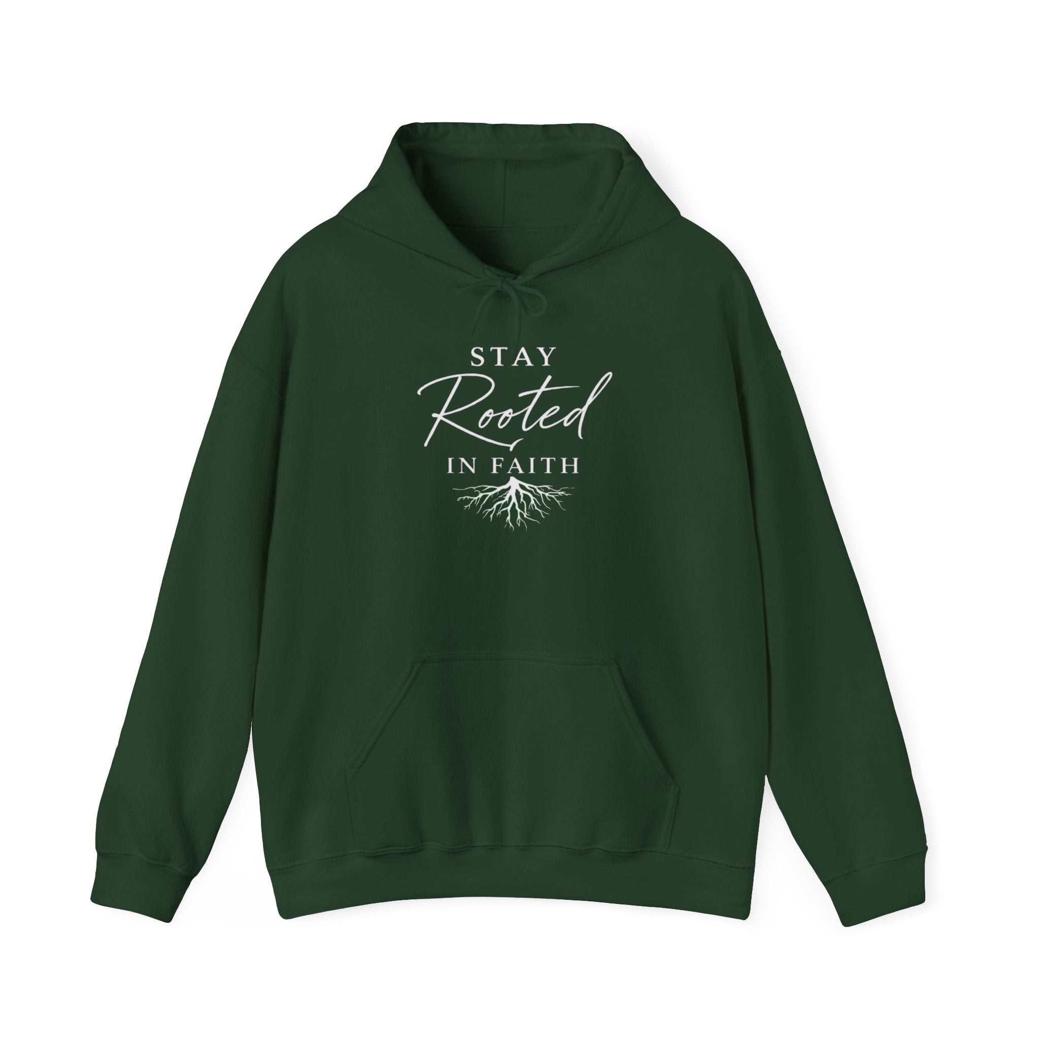 Faith Hoodie — "Stay Rooted in Faith" Graphic Pullover