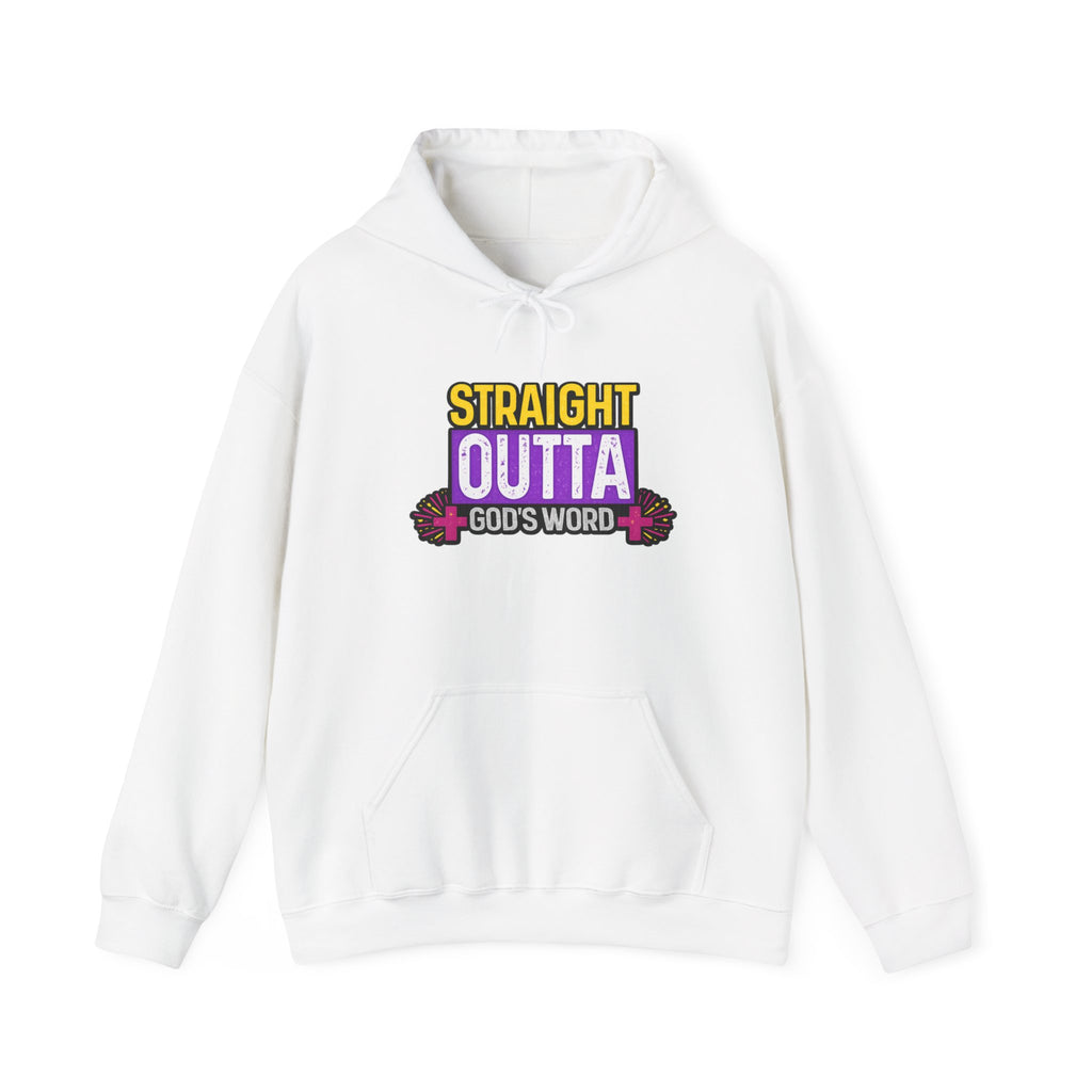 Womens Straight Outta God's Word Hoodie — Christian Faith Pullover