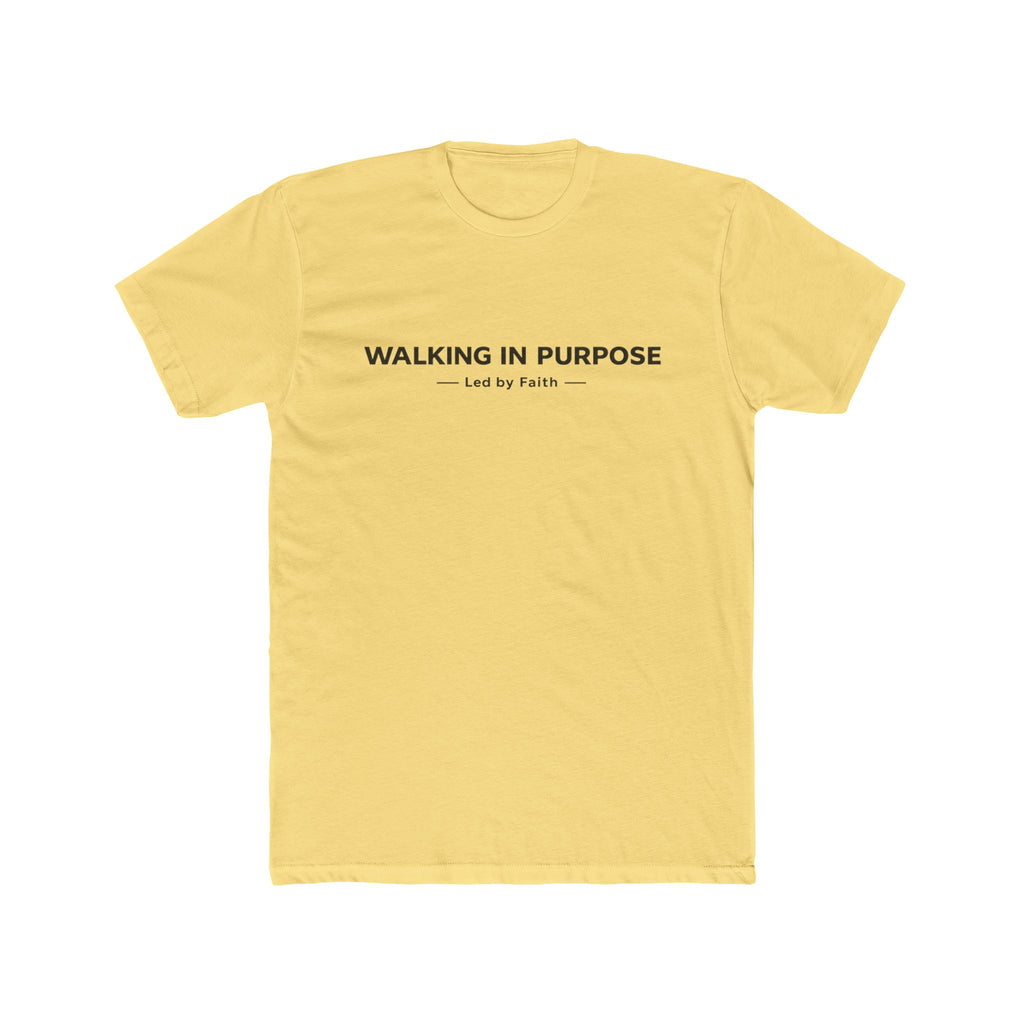 Walking in Purpose Led By Faith Cotton Tee Christian T-shirt Faith Inspired| Wearing your Faith
