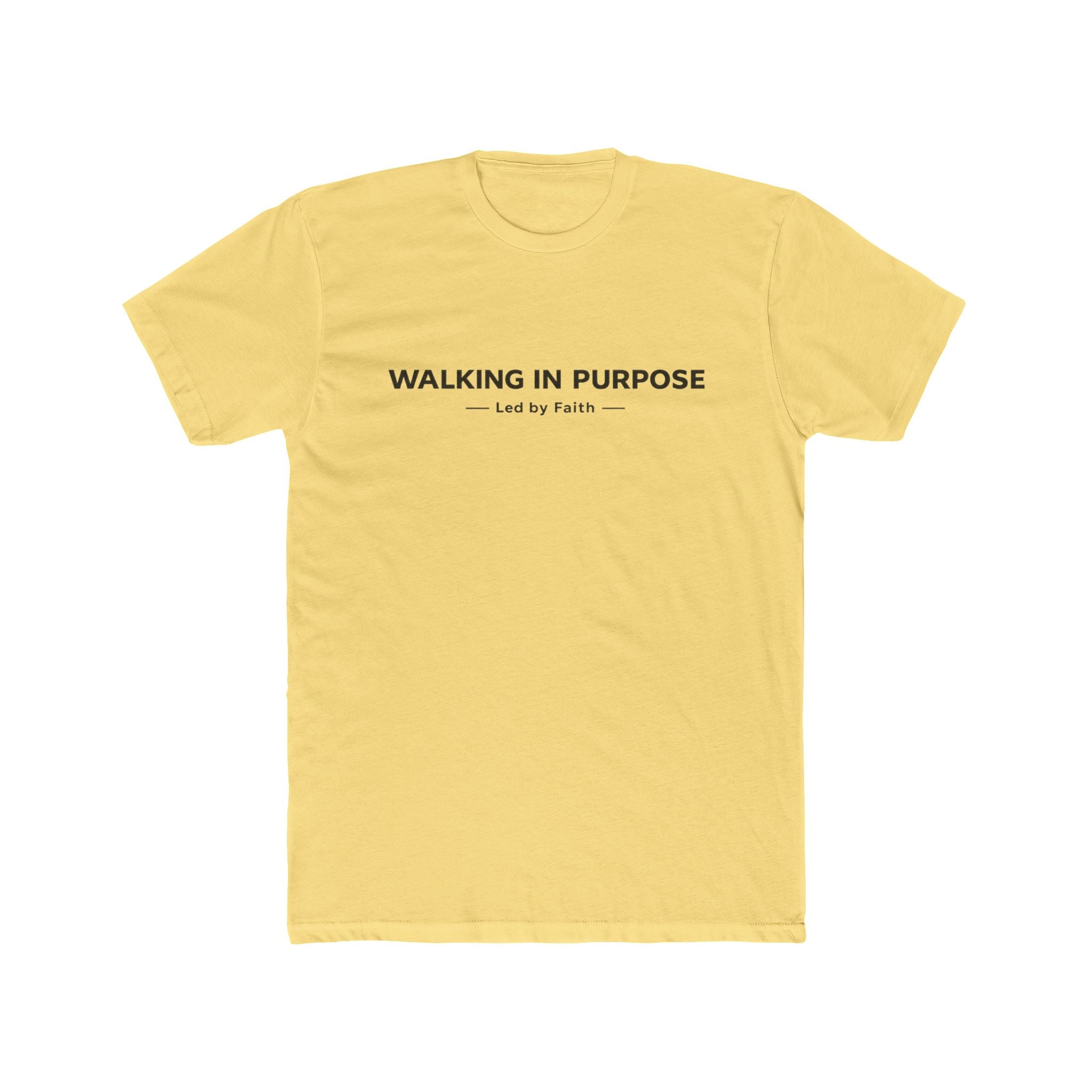Walking in Purpose Led By Faith Cotton Tee Christian T-shirt Faith Inspired| Wearing your Faith
