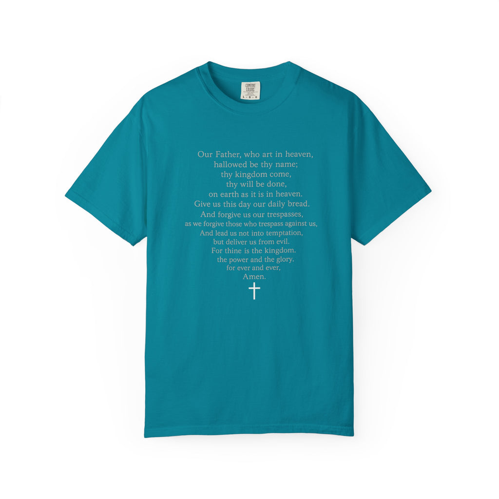 Lord's Prayer text T-shirt | Christian scripture tee