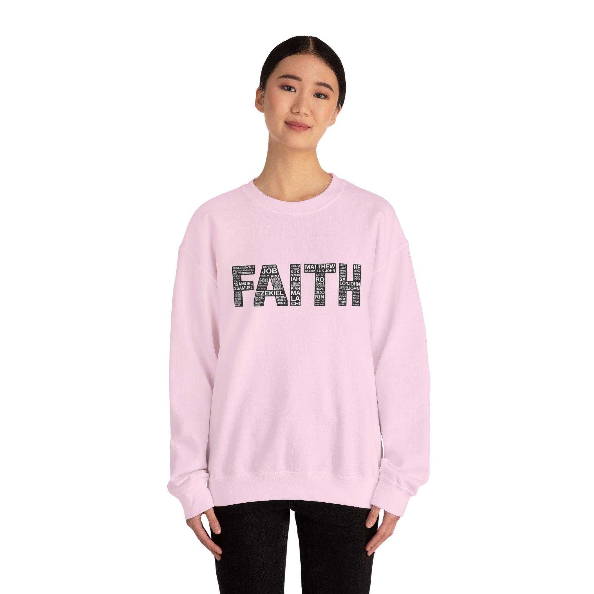 Womens Faith Graphic Sweatshirt  Inspirational Faith Crewneck