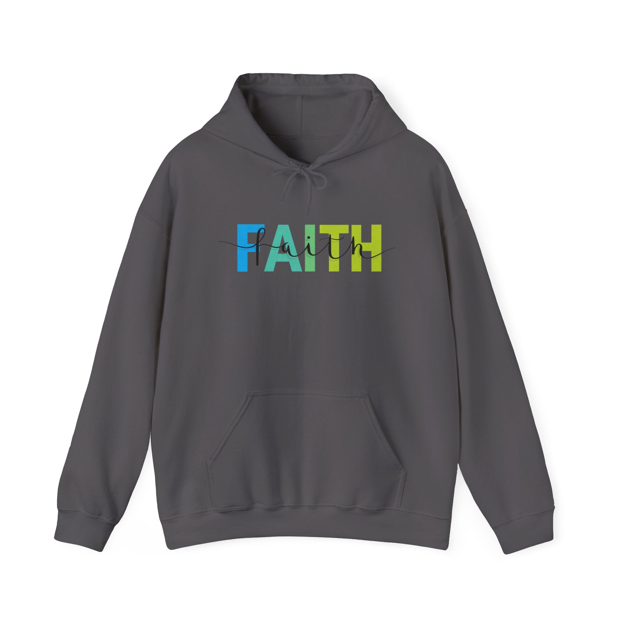 Faith Layered Graphic Hoodie — Inspiring Christian Faith Sweatshirt