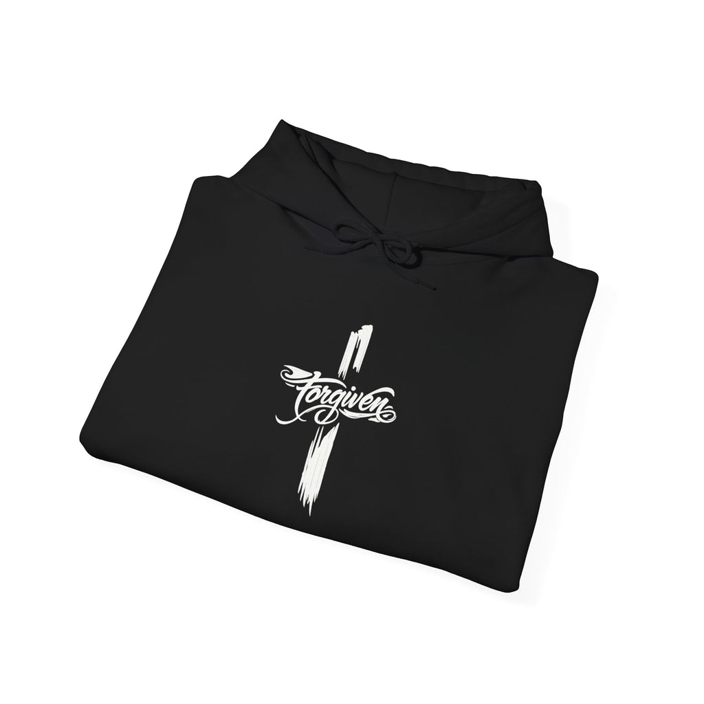 Mens Forgiven Cross Hoodie – Christian Faith Pullover