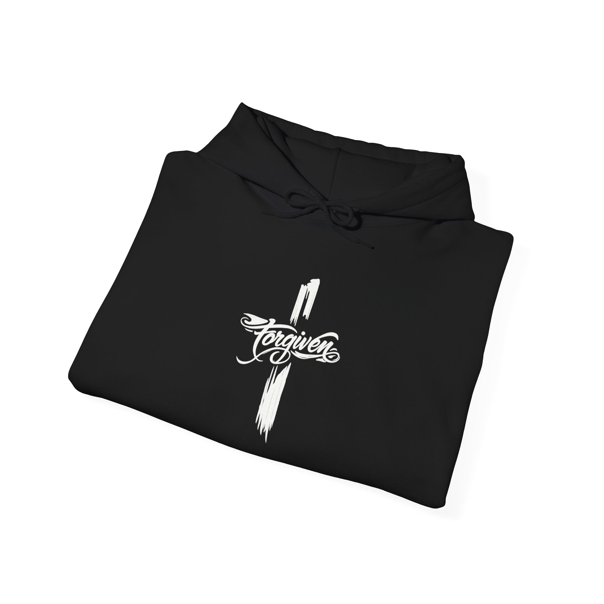 Mens Forgiven Cross Hoodie – Christian Faith Pullover