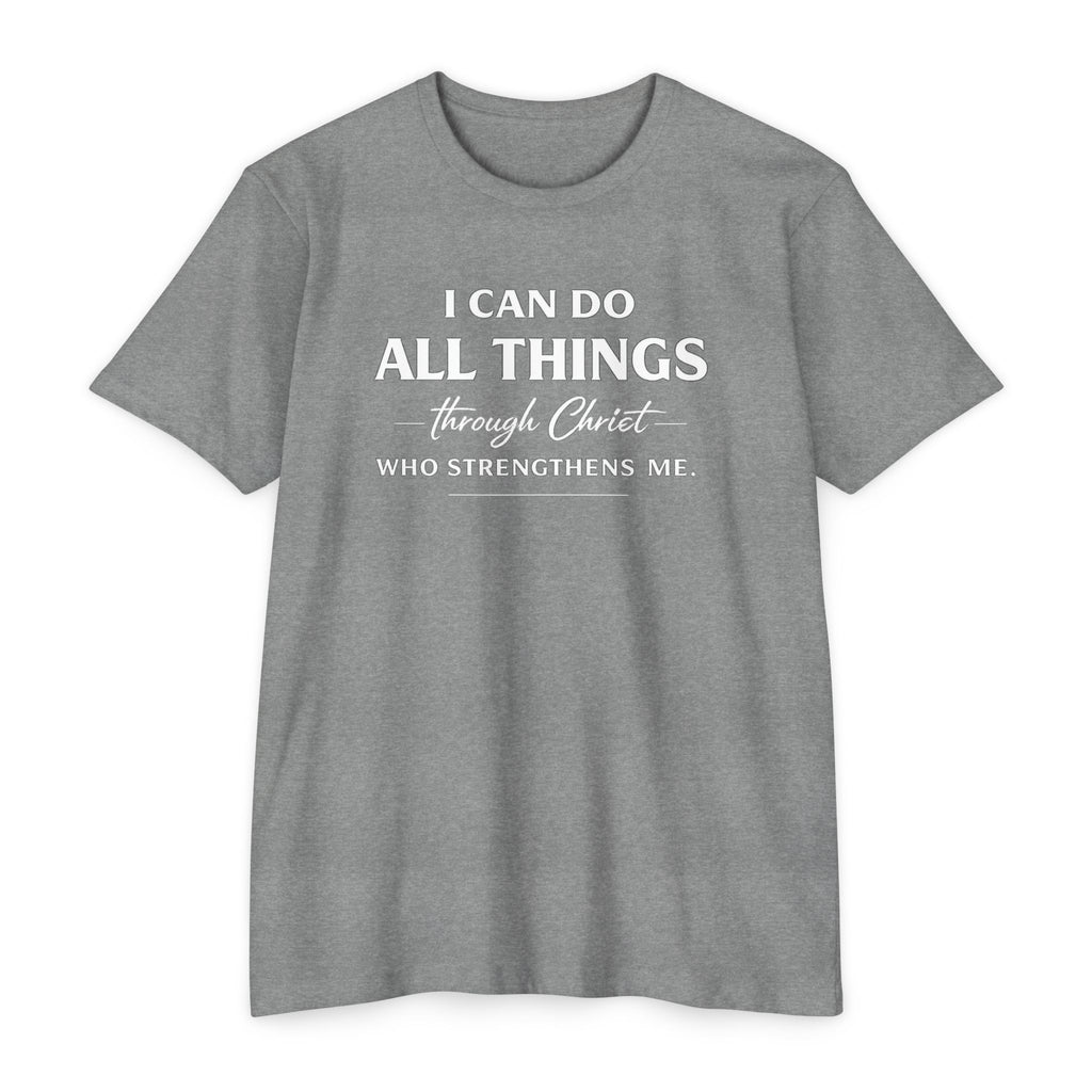 Womens "I Can Do All Things" Christian Scripture Tee |