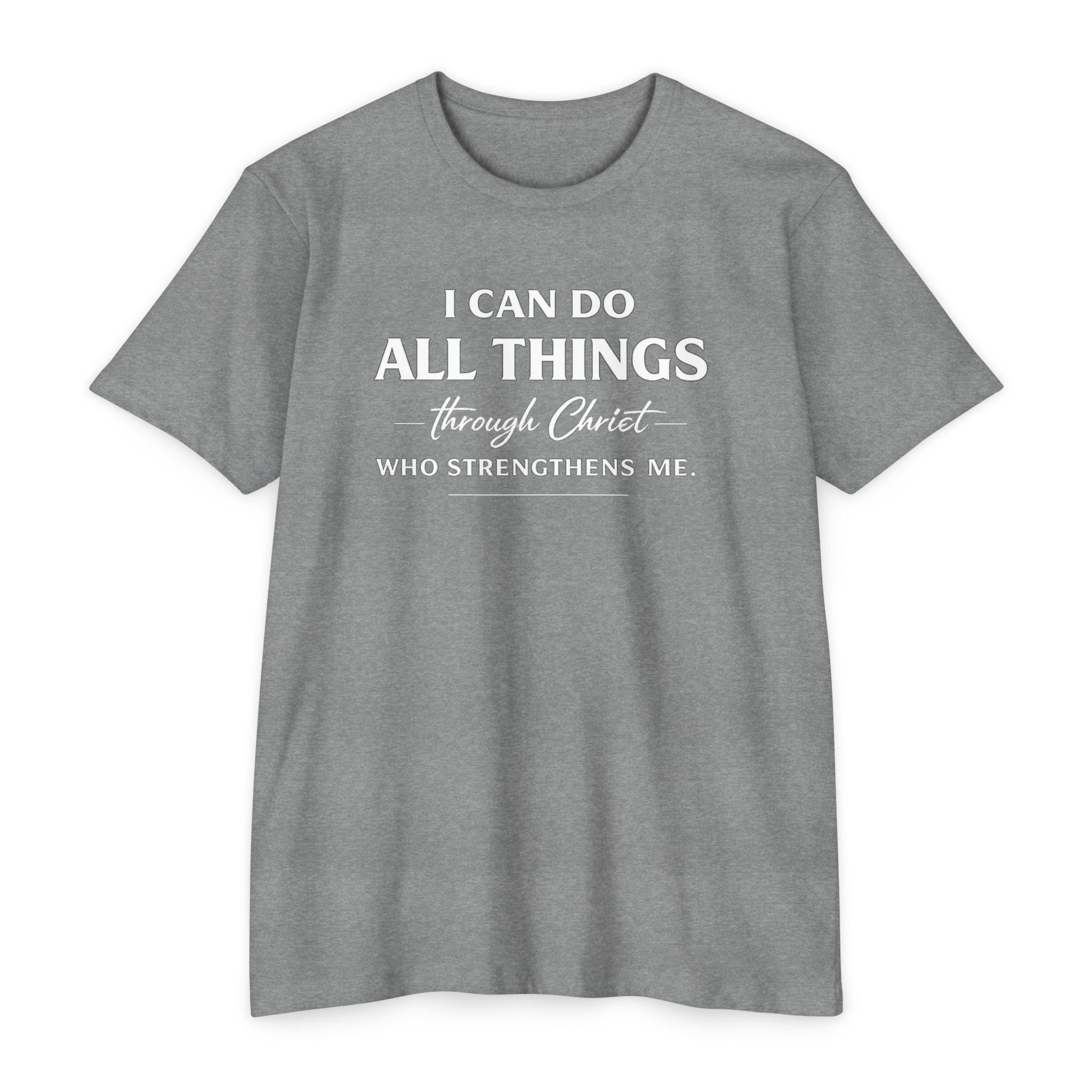 Womens "I Can Do All Things" Christian Scripture Tee |