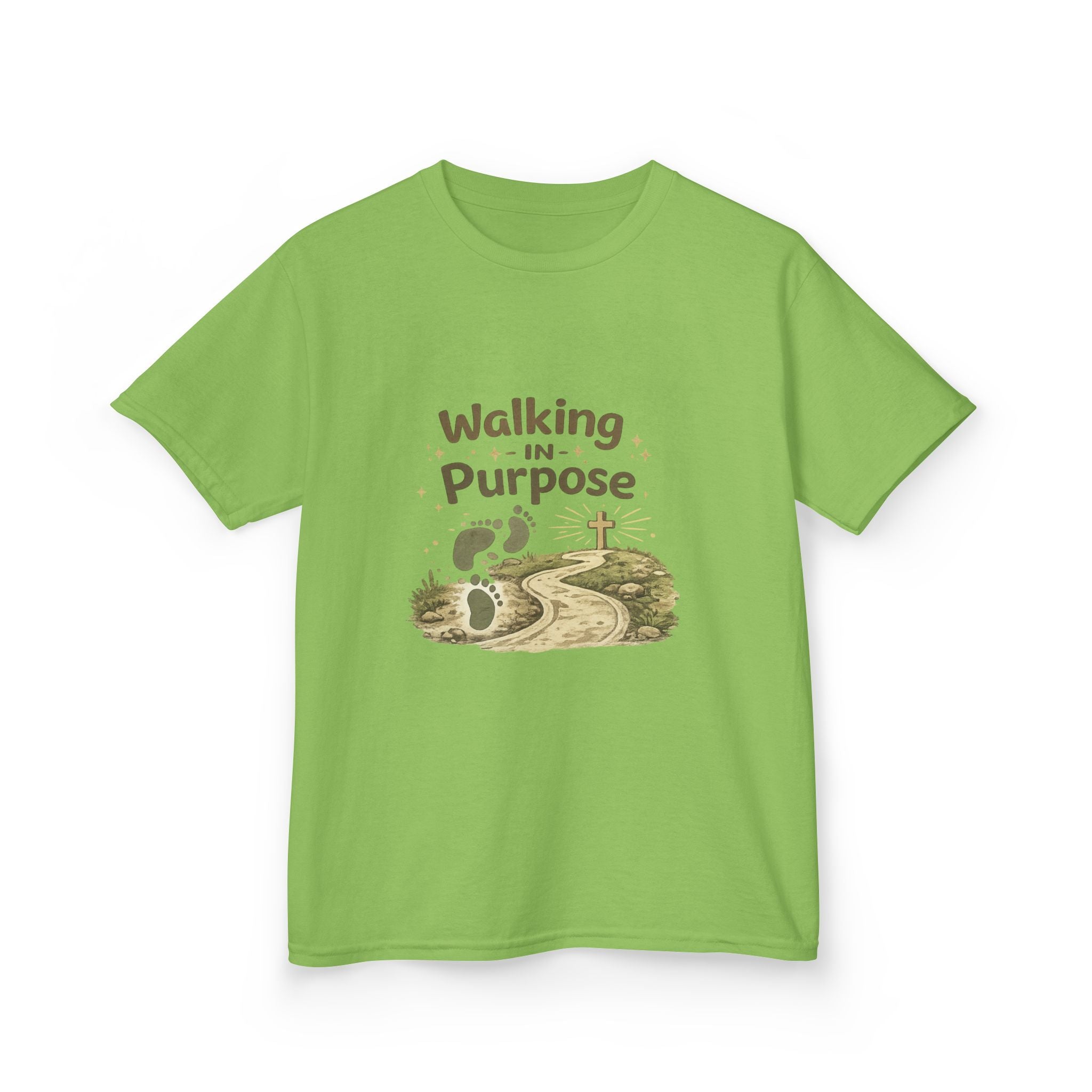 Kids Tee — "Walking in Purpose" Inspirational Christian Kids T-Shirt