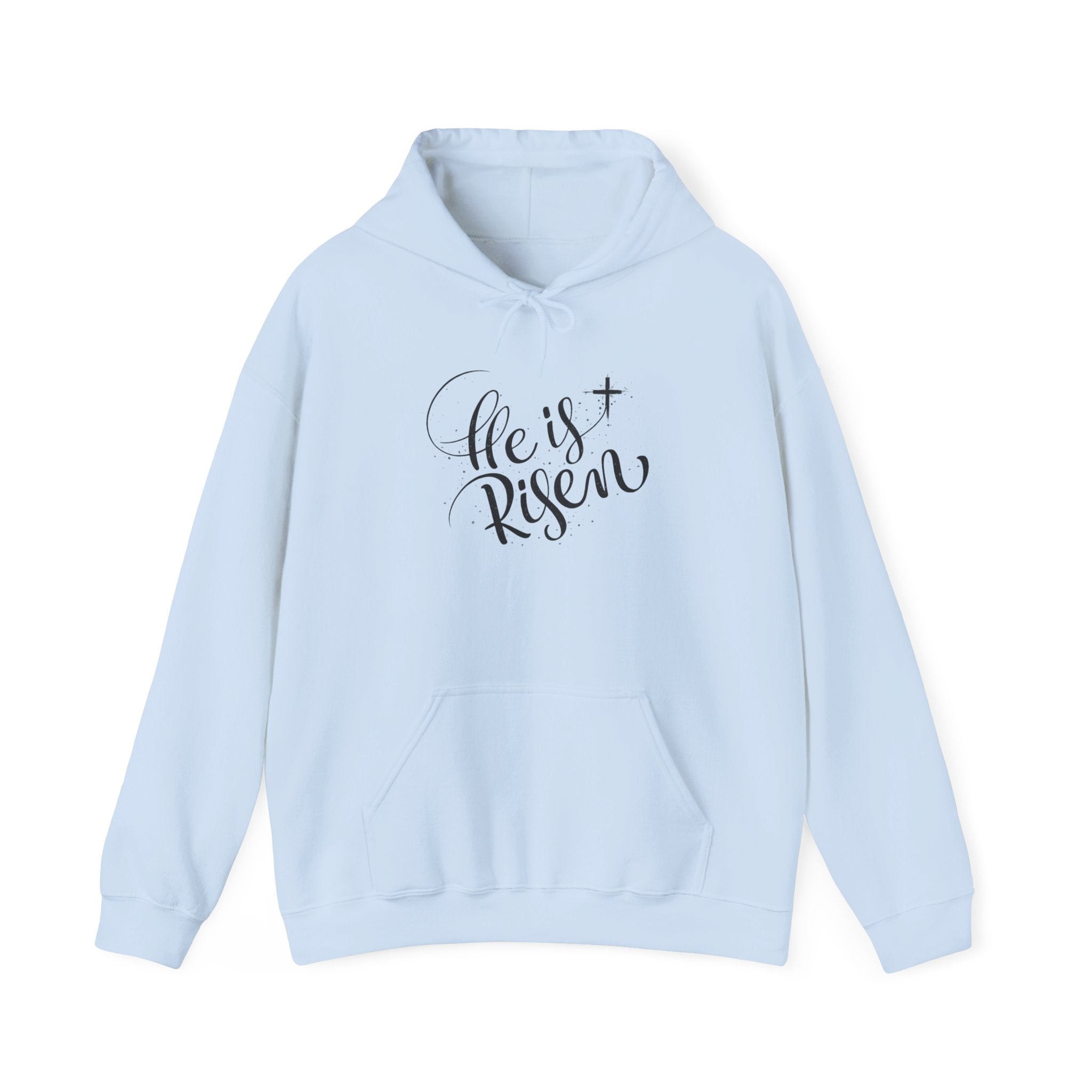 Womens He Is Risen Hoodie — Christian Easter Faith Pullover