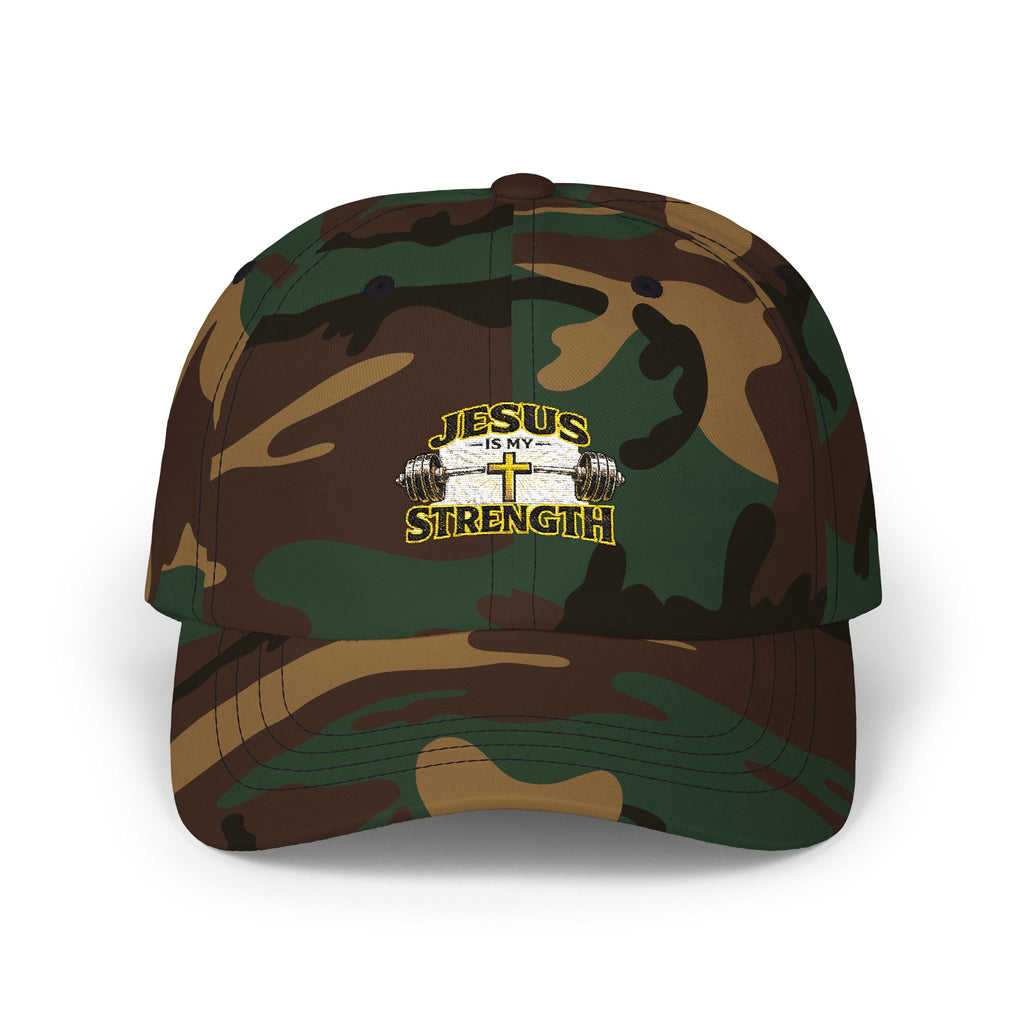Dad Cap — "Jesus Strength" Embroidered Christian Baseball Hat