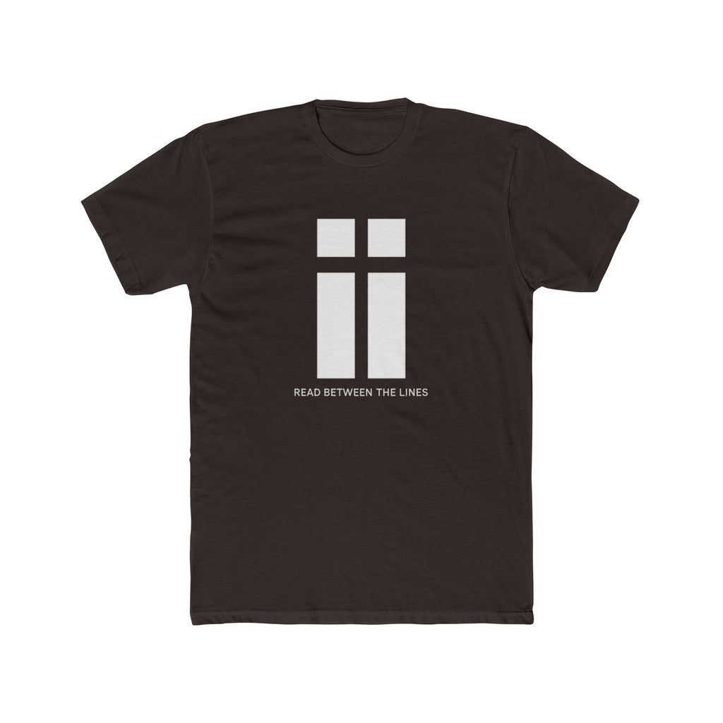 Read Between the Lines graphic Tee | Minimalist Cross Design