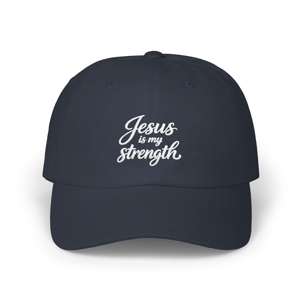 Dad Cap - "Jesus Is My Strength" Embroidered Christian Baseball Hat