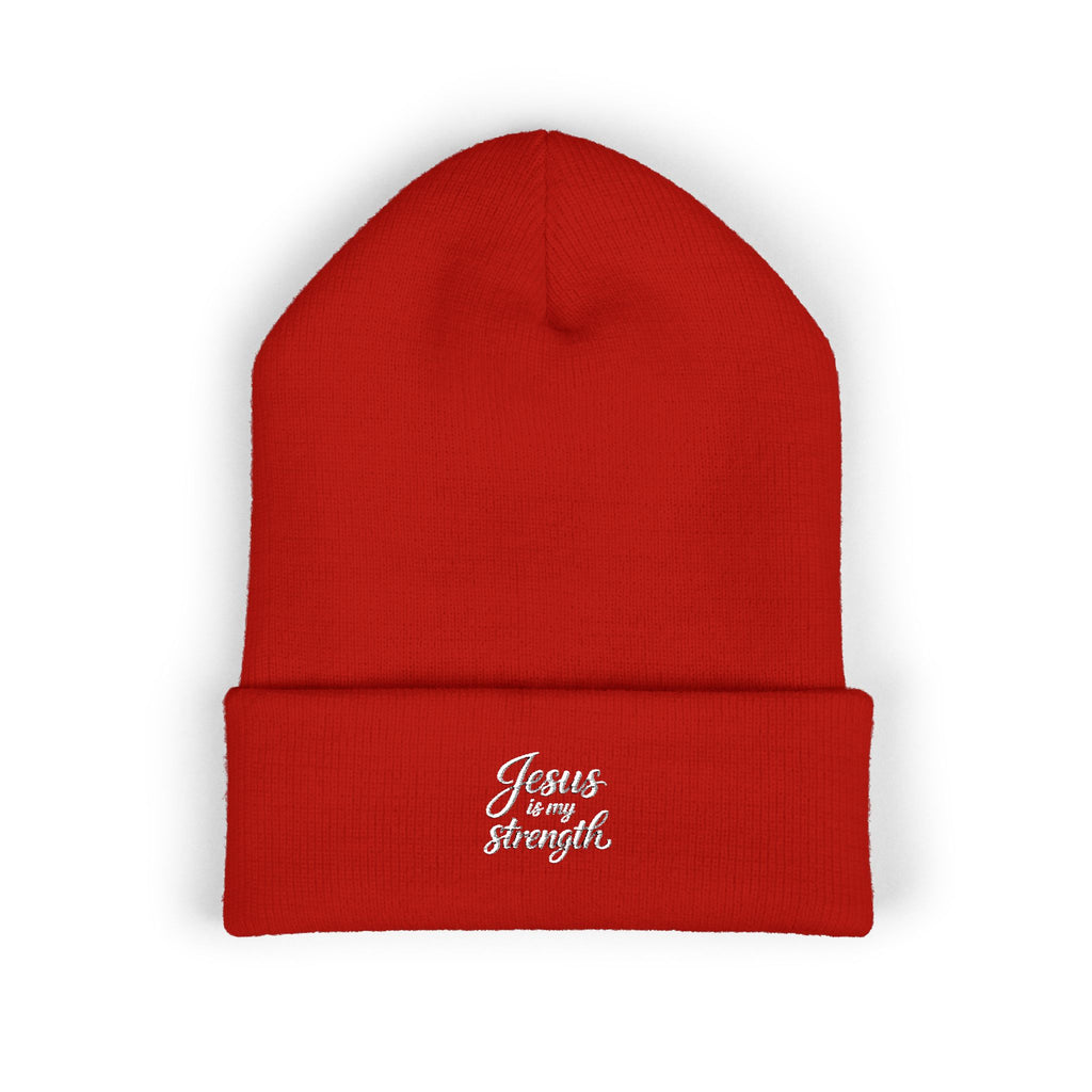 Embroidered Classic Cuffed Beanie — Minimal Script Logo