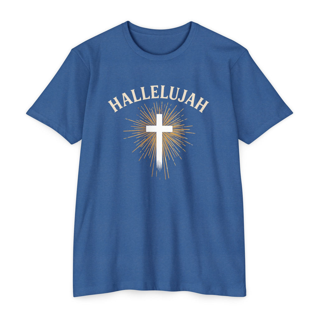 Womens Christian Hallelujah Cross T-Shirt