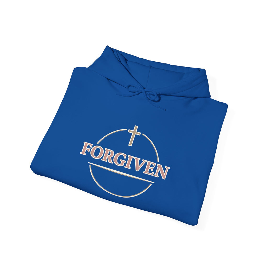 Womens Forgiven Hoodie — Minimal Christian Cross Faith Sweatshirt