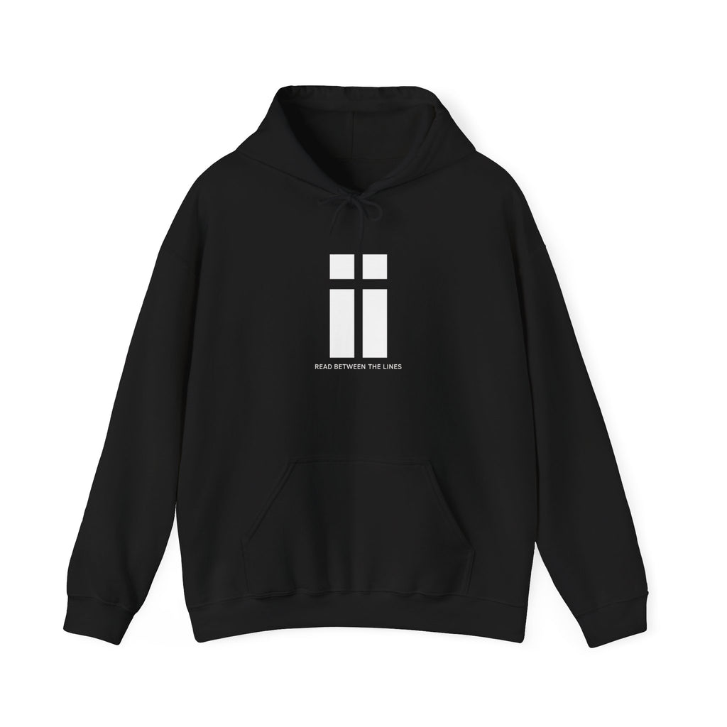 Womens Minimalist 'ii' Logo Hoodie Subtle Monochrome Graphic Pullover