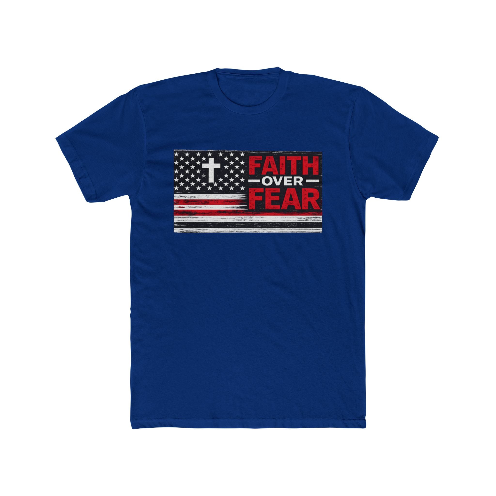 Faith Over Fear T‑Shirt — Christian Flag Graphic Tee