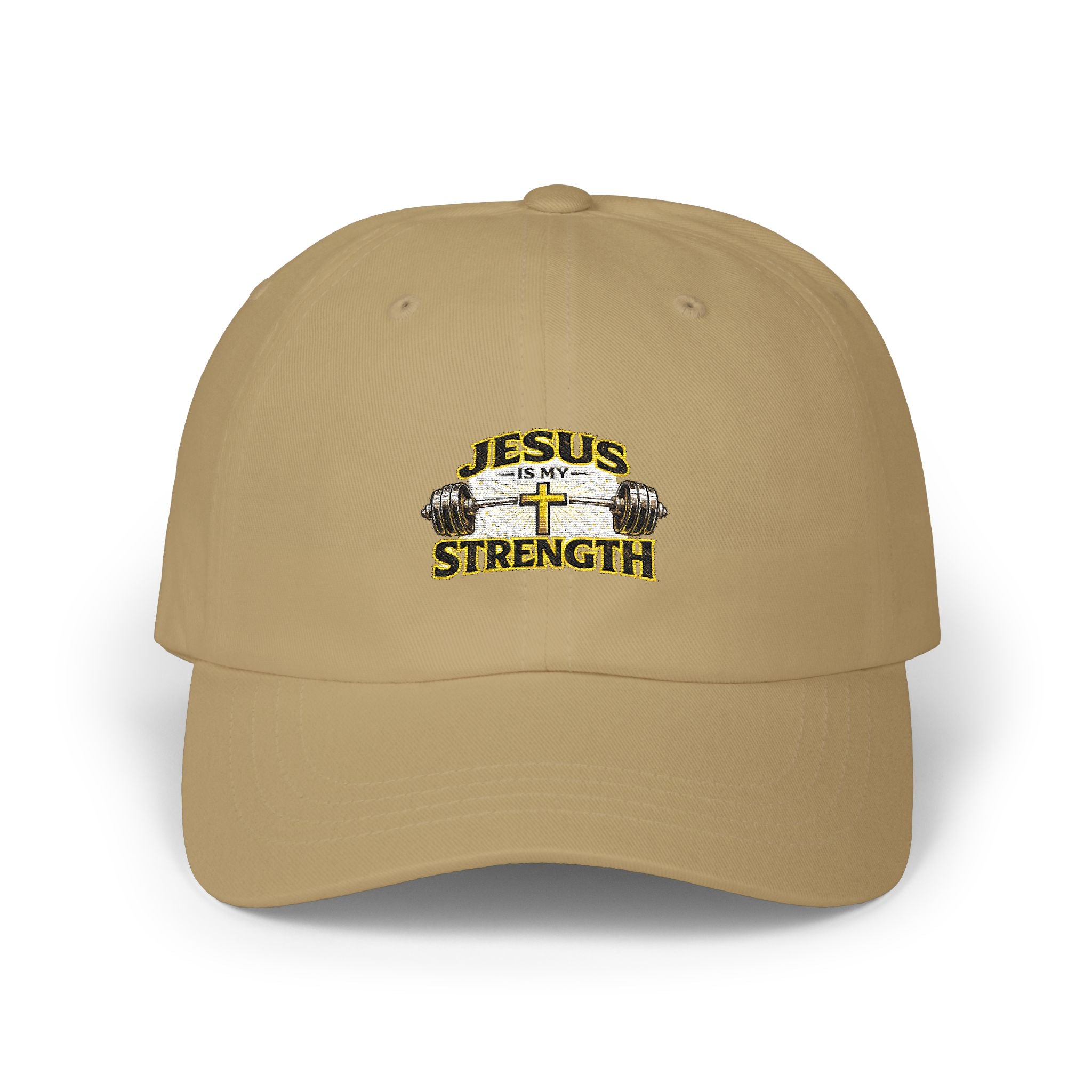 Dad Cap — "Jesus Strength" Embroidered Christian Baseball Hat