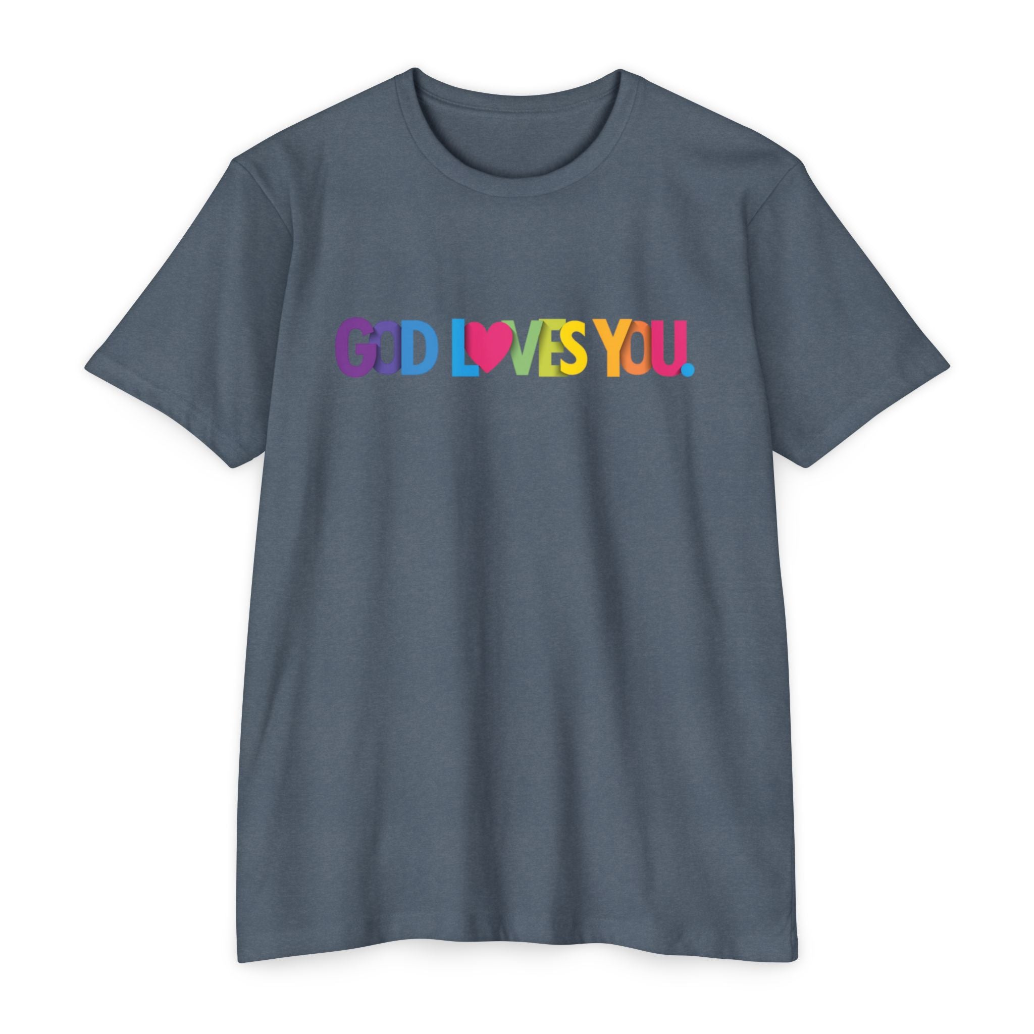 Womens God Loves You Rainbow T-Shirt
