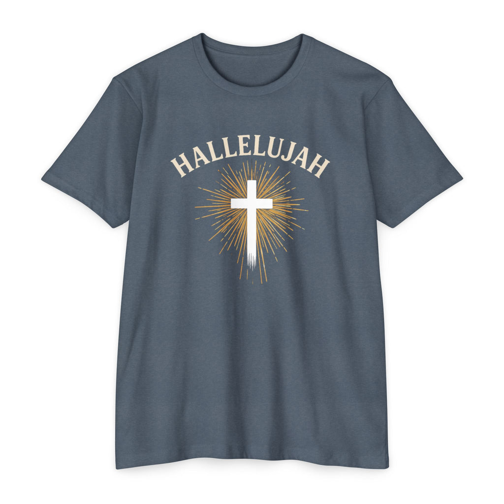 Womens Christian Hallelujah Cross T-Shirt