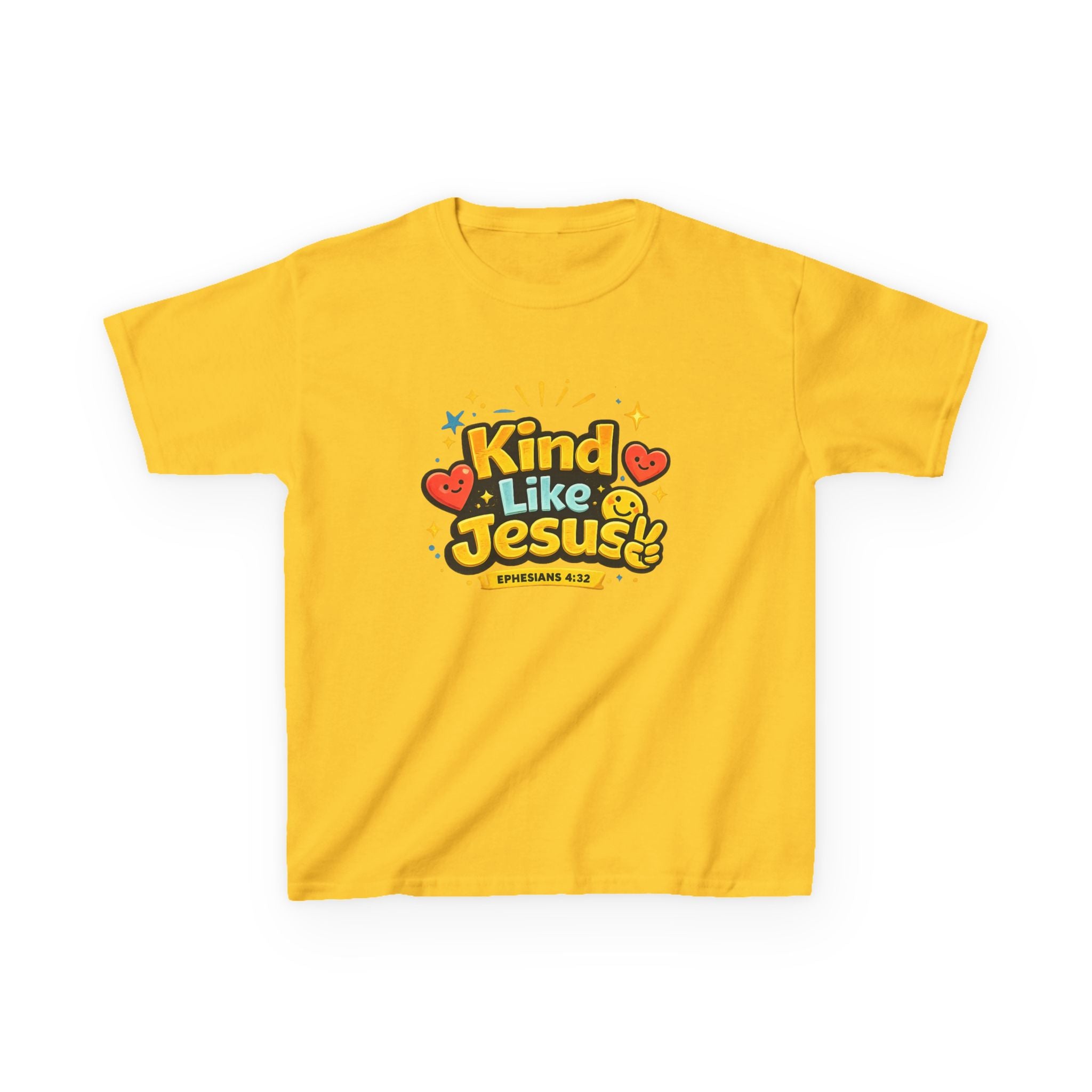 Kids Tee — "Kind Like Jesus" Cute Christian Graphic Shirt