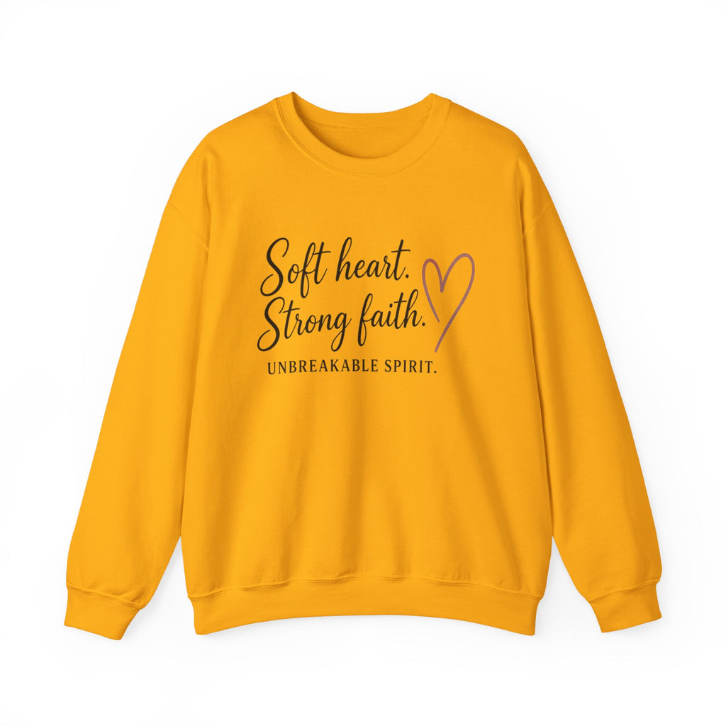 Womens Crewneck Sweatshirt "Soft Heart. Strong Faith."