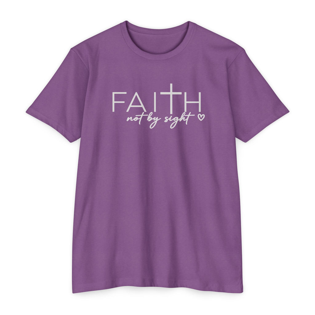 Womens Not By Sight  Faith Graphic T‑Shirt