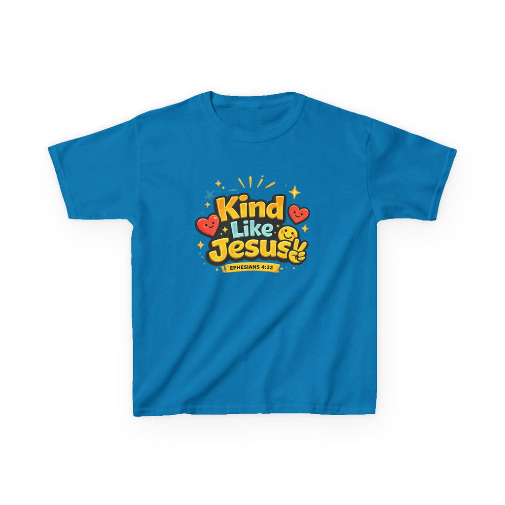Kids Tee — "Kind Like Jesus" Cute Christian Graphic Shirt