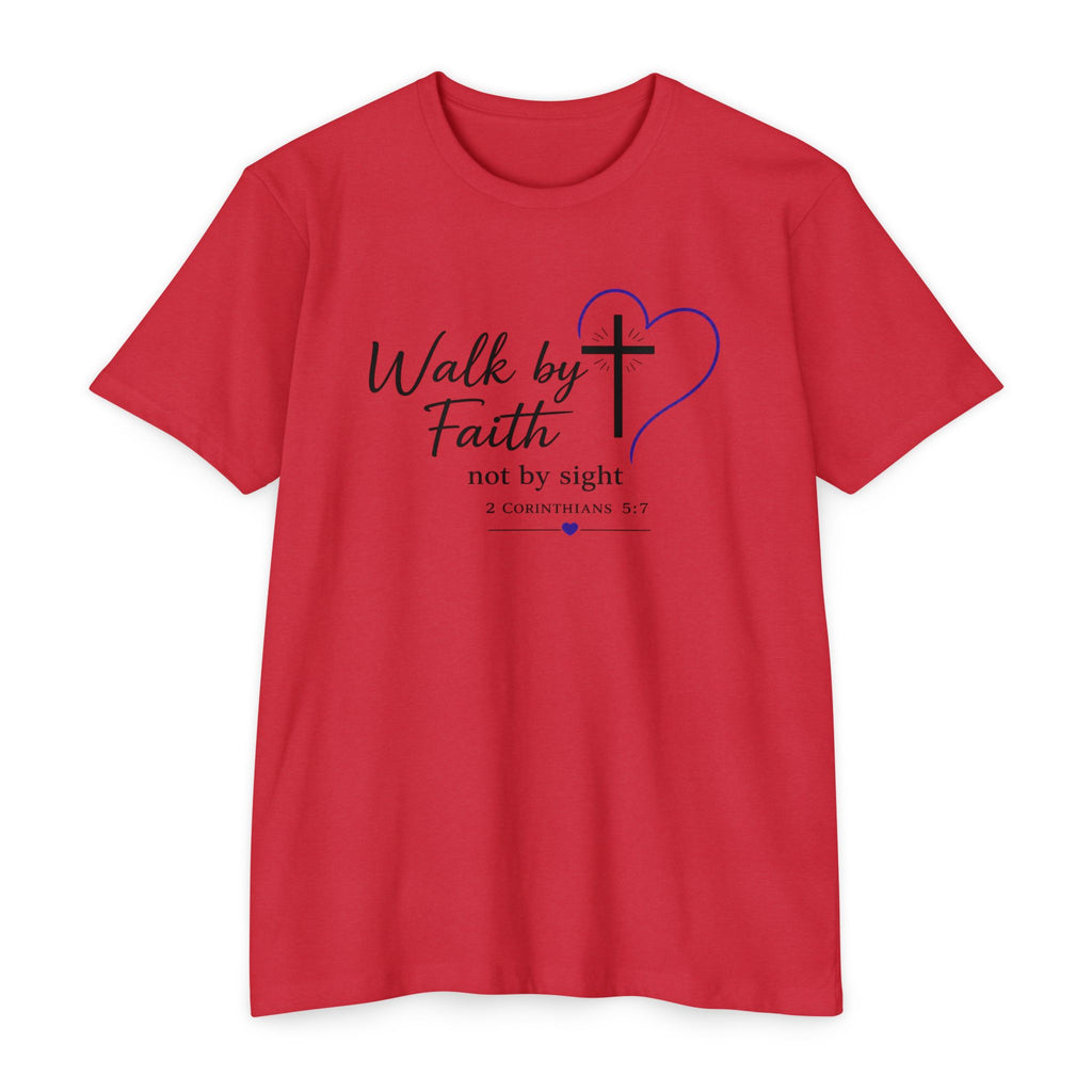 Womens Walk by Faith lantern T-shirt | Christian Tee