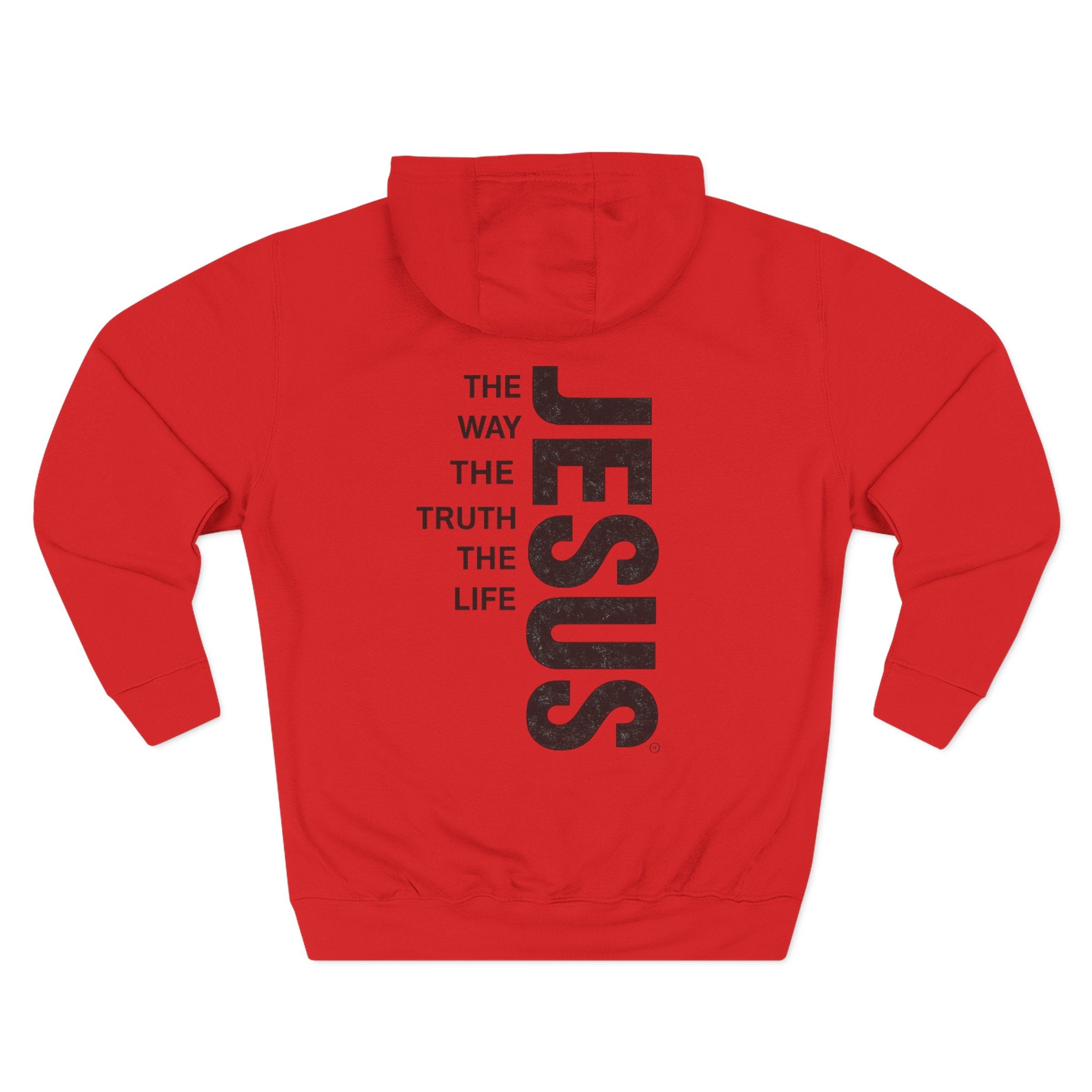 Jesus Vertical Text Hoodie — The Way The Truth The Life Christian Hoodie