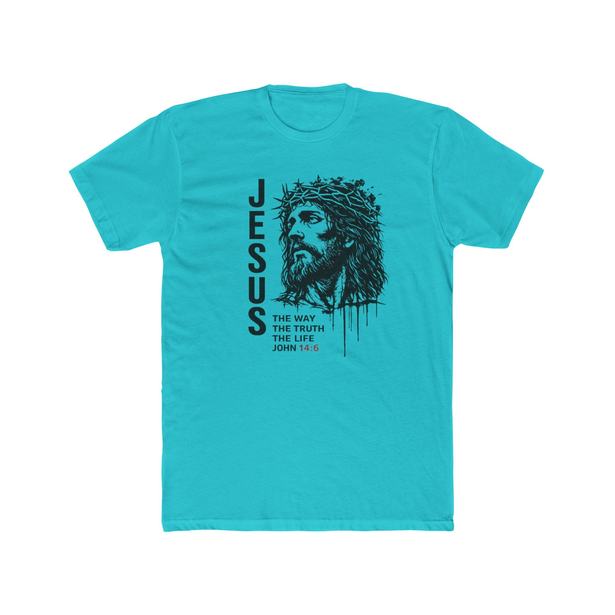 Mens Jesus The Way The Truth The Life Christian Tee