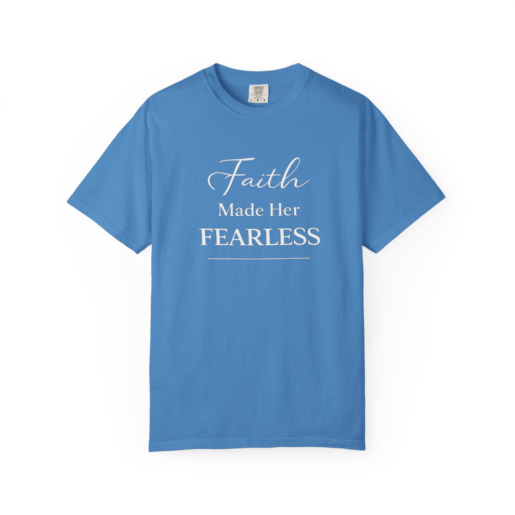 Faith Made Her Fearless T-Shirt — Inspirational Christian Tee for Women