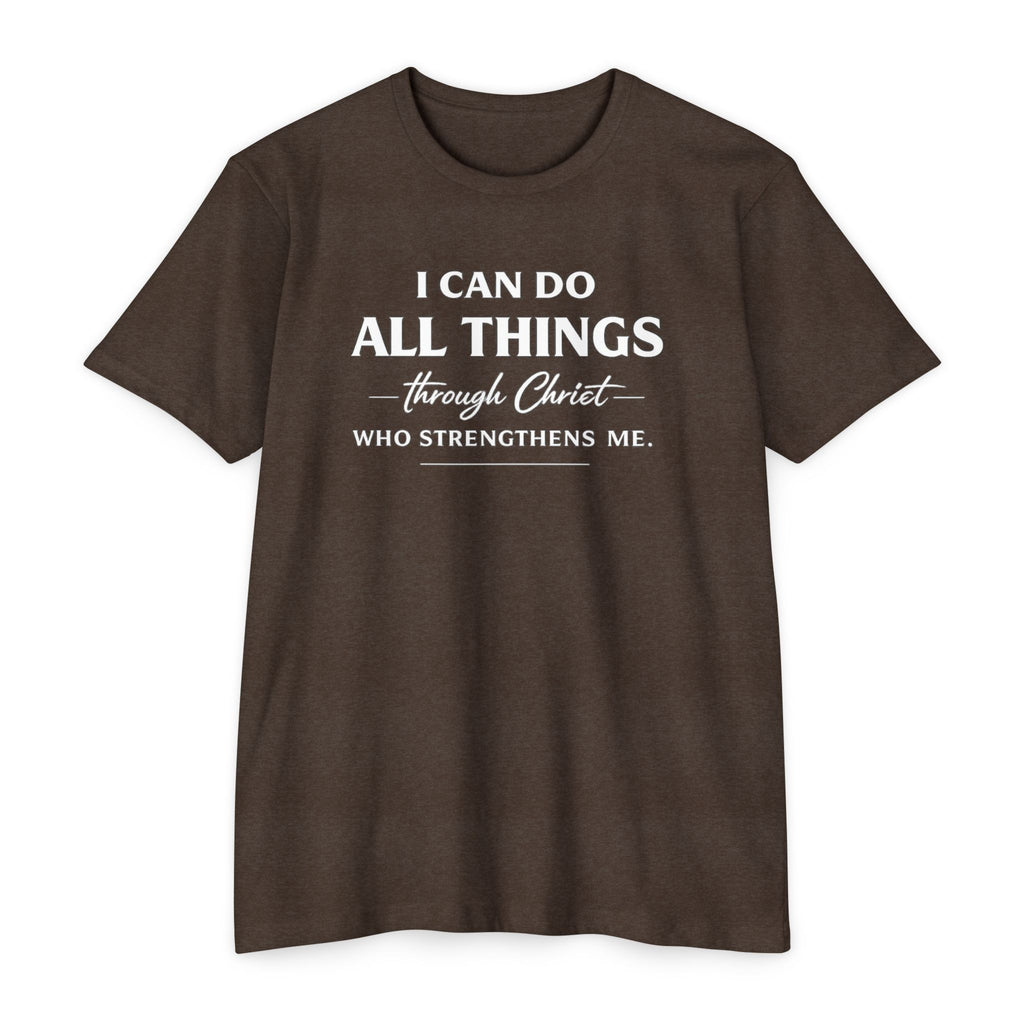Womens "I Can Do All Things" Christian Scripture Tee |