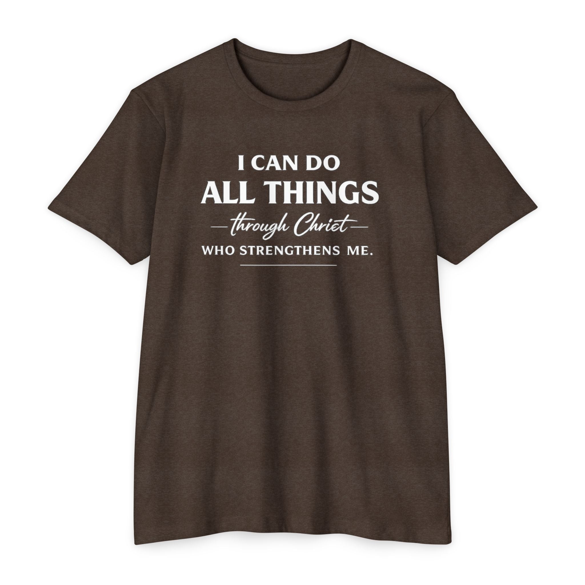 Womens "I Can Do All Things" Christian Scripture Tee |