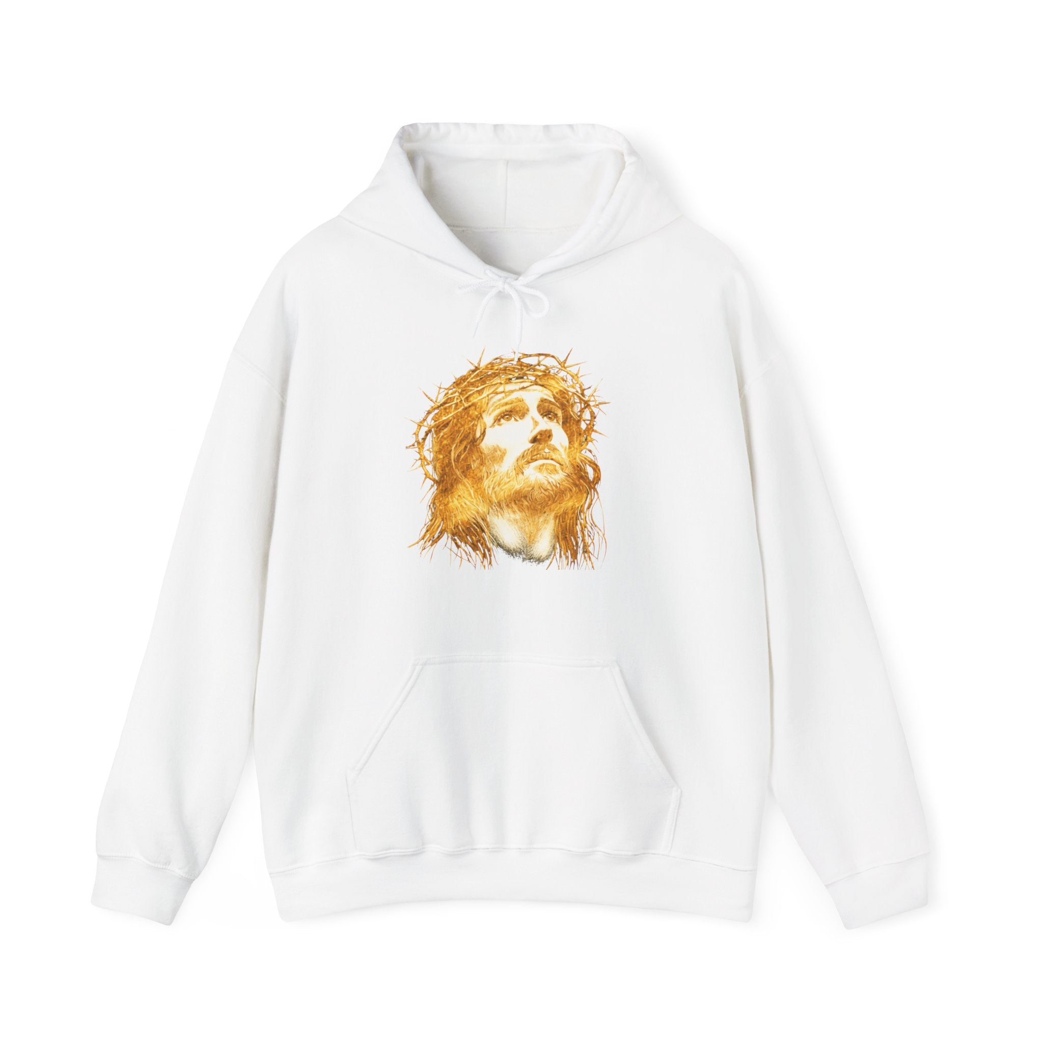 Mens Jesus Crown of Thorns Hoodie – Religious Christian Faith Pullover