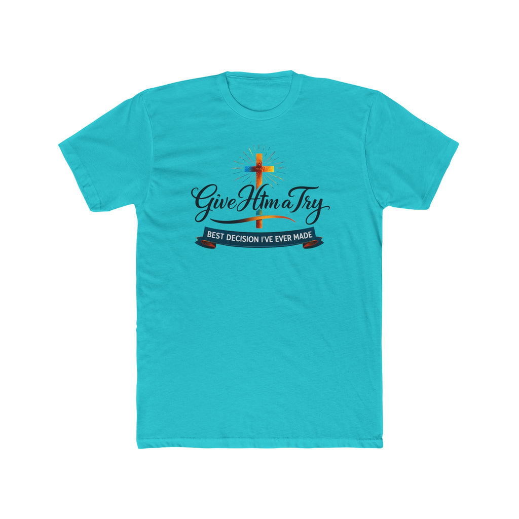 Give Him a Try cross design Tee | Christian faith shirt
