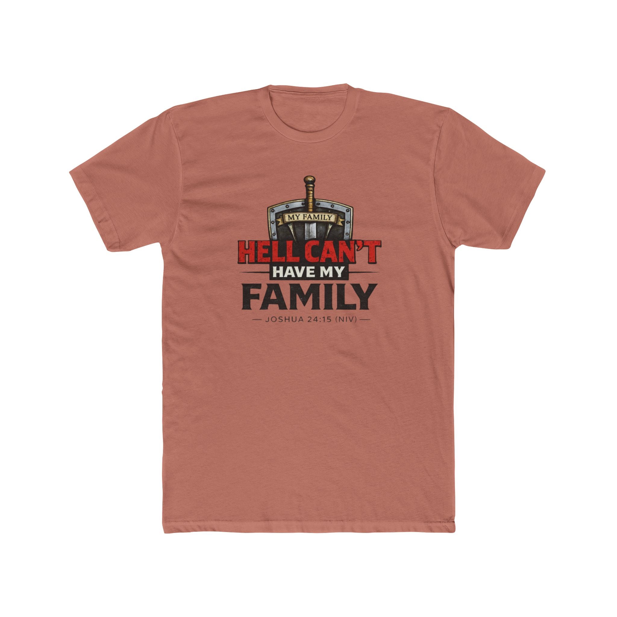 "Hell Can't Have My Family" Crew Tee — Christian Family Protection T-Shirt
