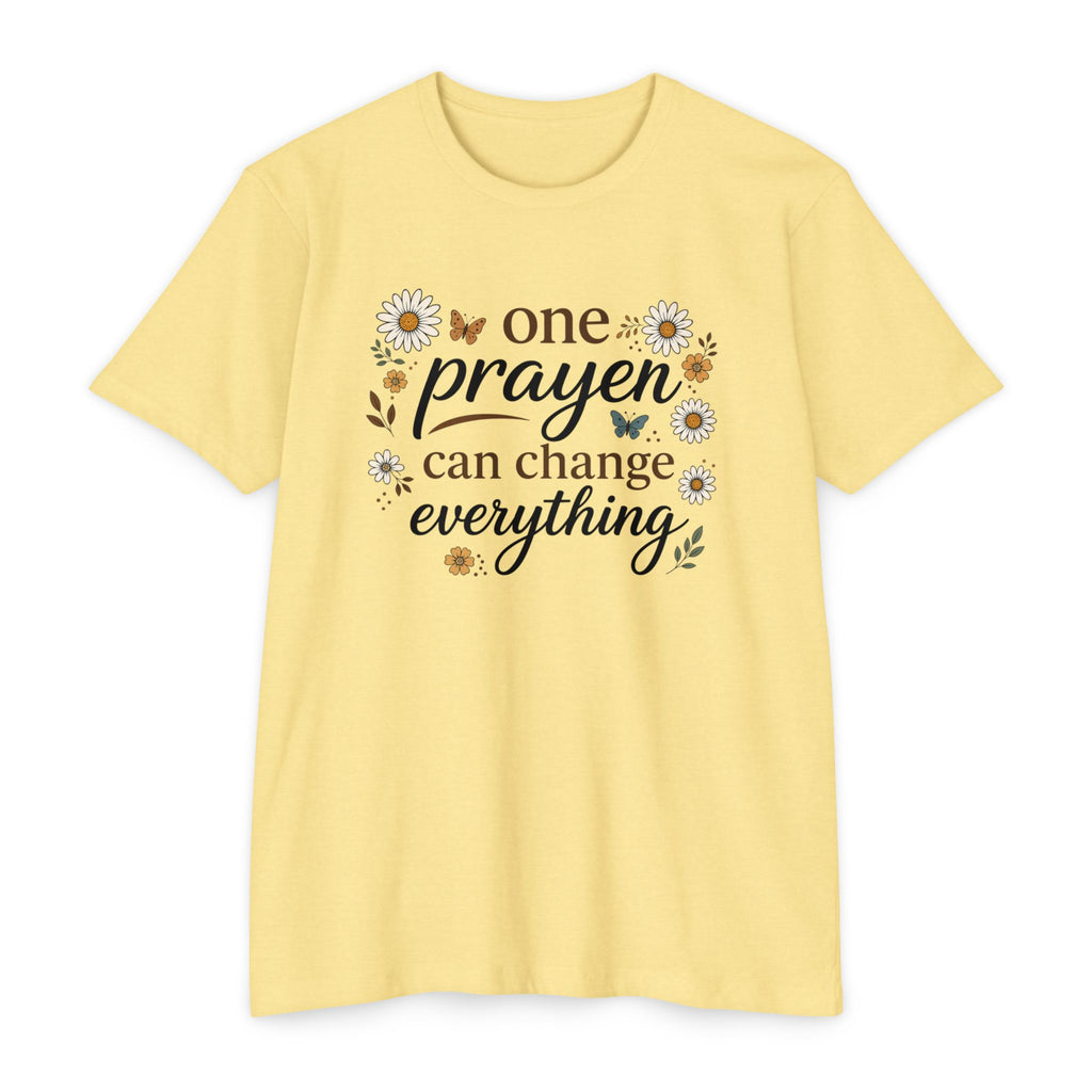 One Prayer Can Change Everything T-Shirt — Floral Faith Tee