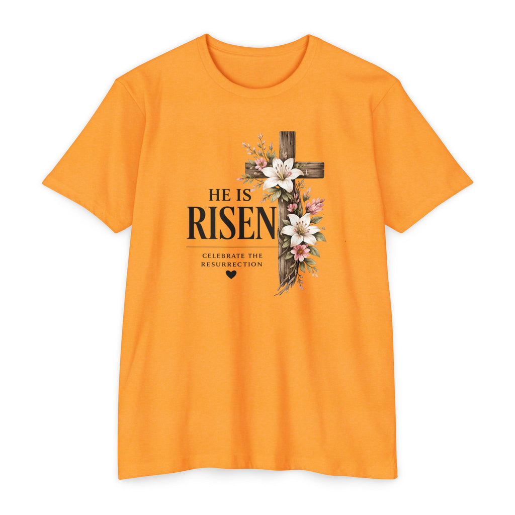Womens He Is Risen crown of thorns T-Shirt | Resurrection Easter Christian Tee