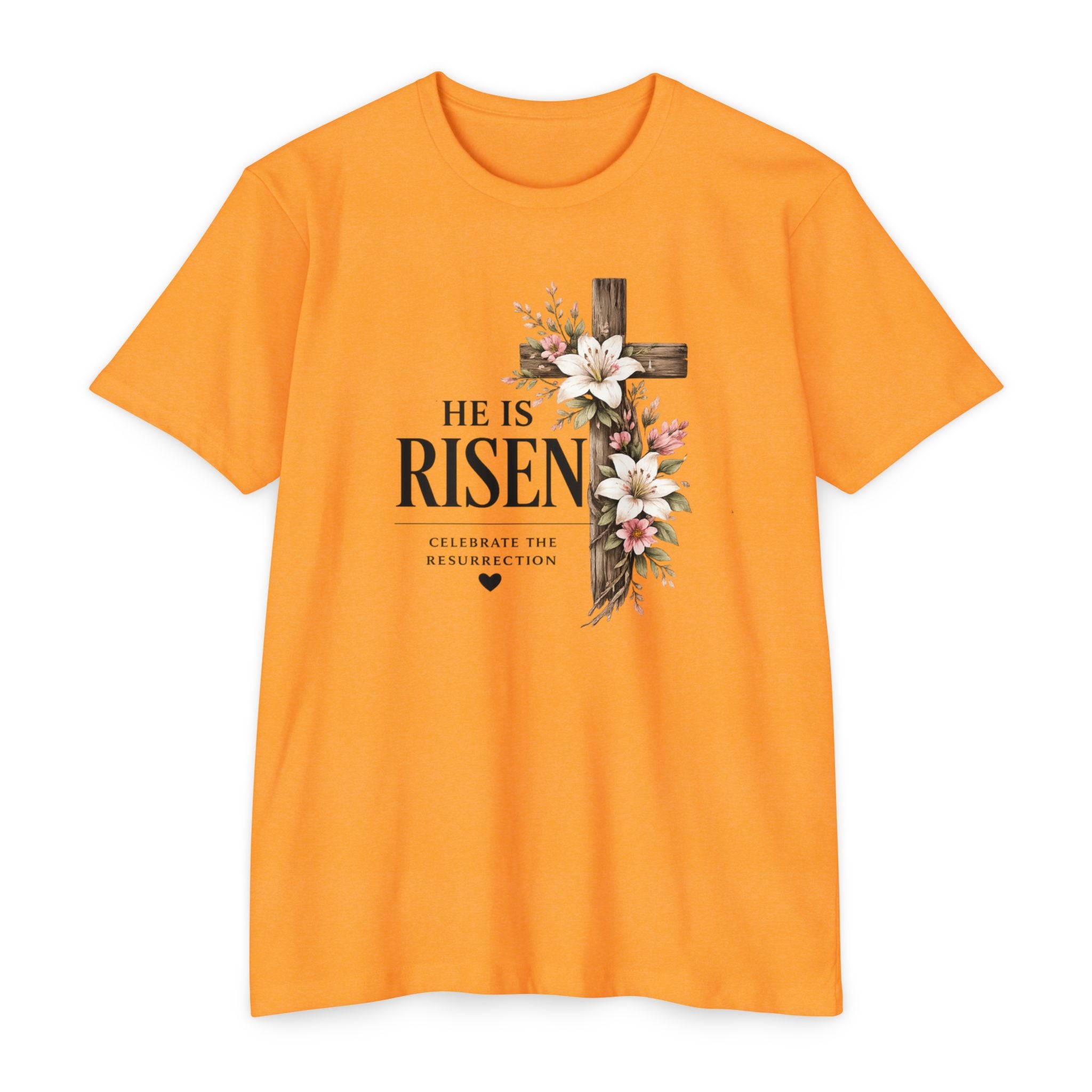 Womens He Is Risen crown of thorns T-Shirt | Resurrection Easter Christian Tee