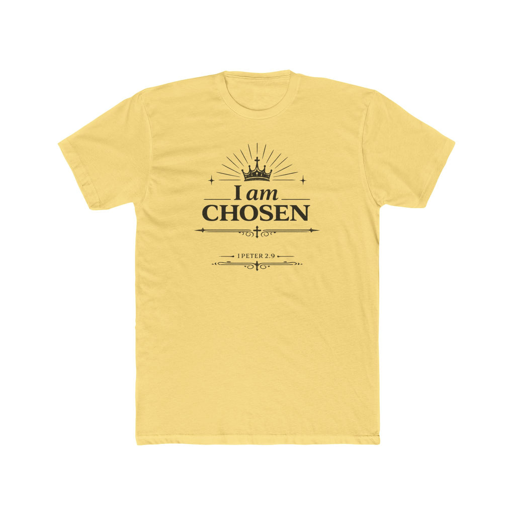 I Am Chosen T-Shirt | Crown Typography, Inspirational Scripture Tee