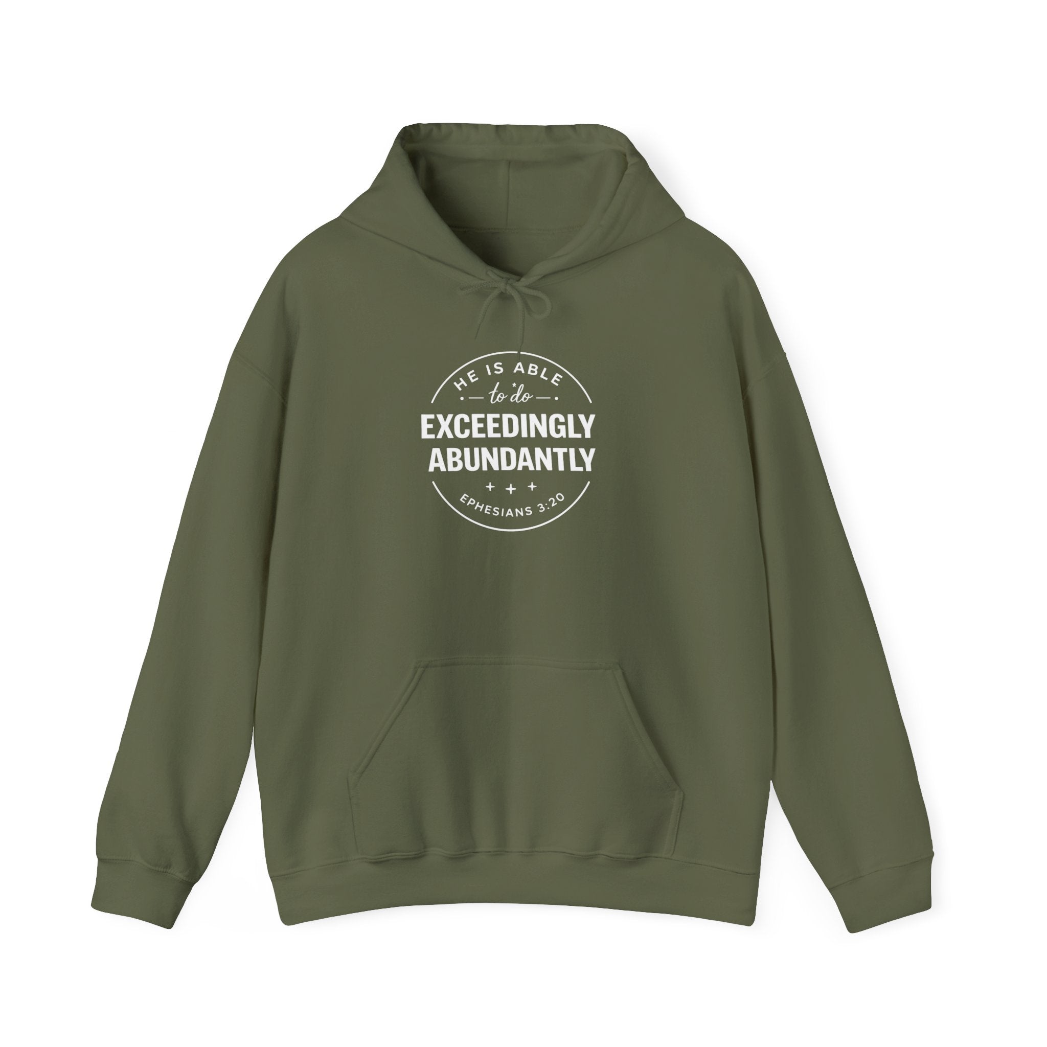 Exceedingly Abundantly Hoodie — Inspirational Christian Faith Pullover