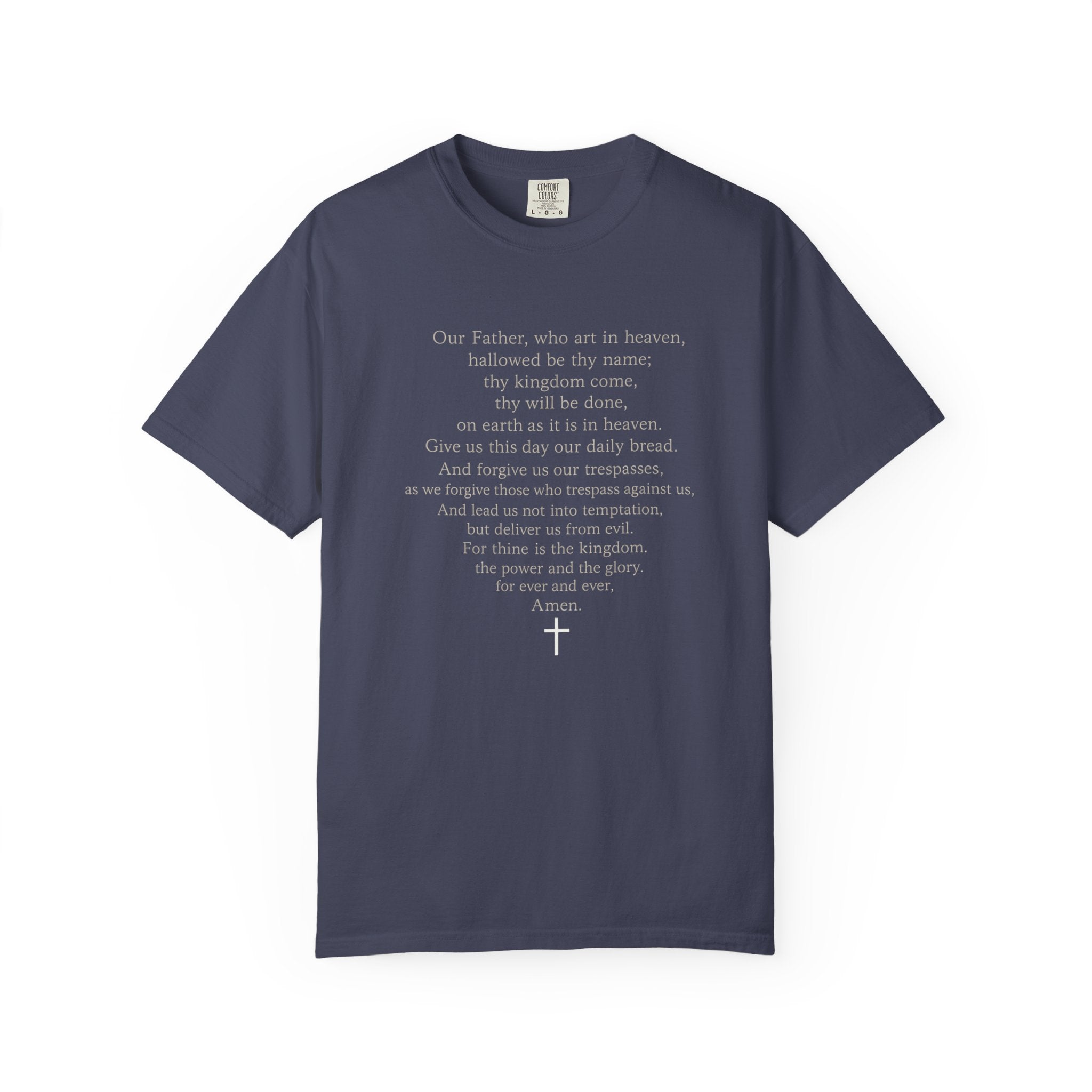 Lord's Prayer text T-shirt | Christian scripture tee