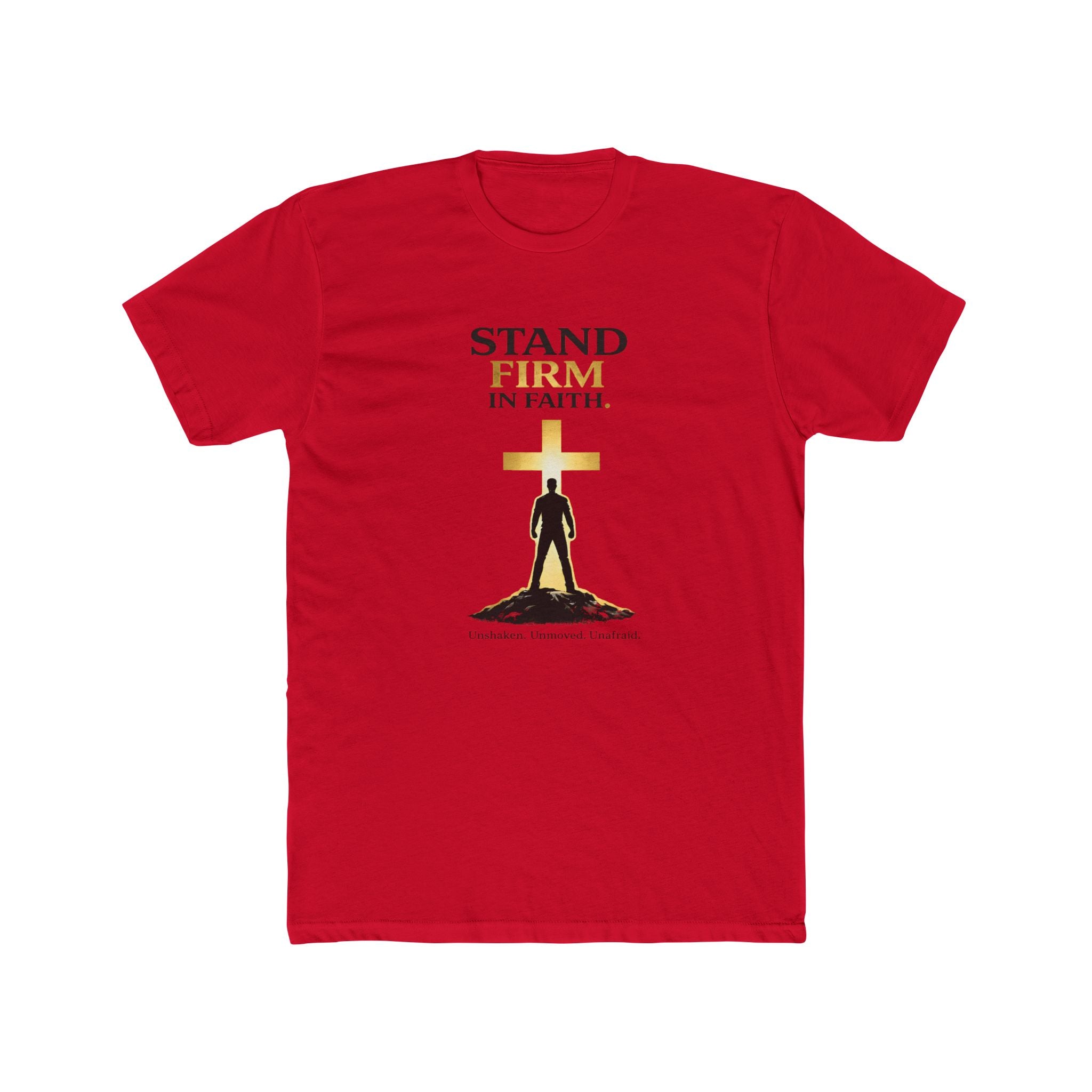 Stand Firm In Faith T-Shirt | Christian Cross Design